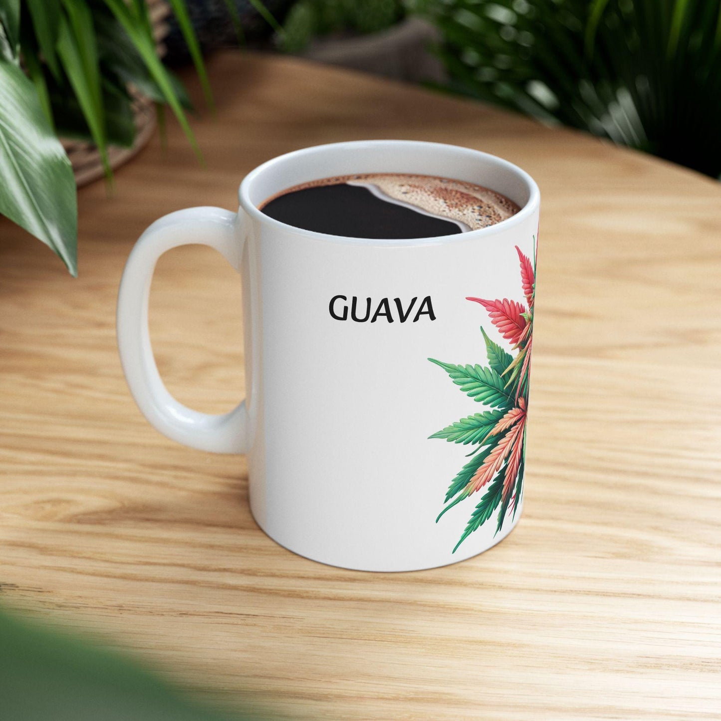 GUAVA - (11oz) Weed Strain Themed Coffee Mugs - Perfect Gift for Stoners, Weed Mug for Cannabis Decor; Funny Wake & Bake Mug Classic 420 Mug