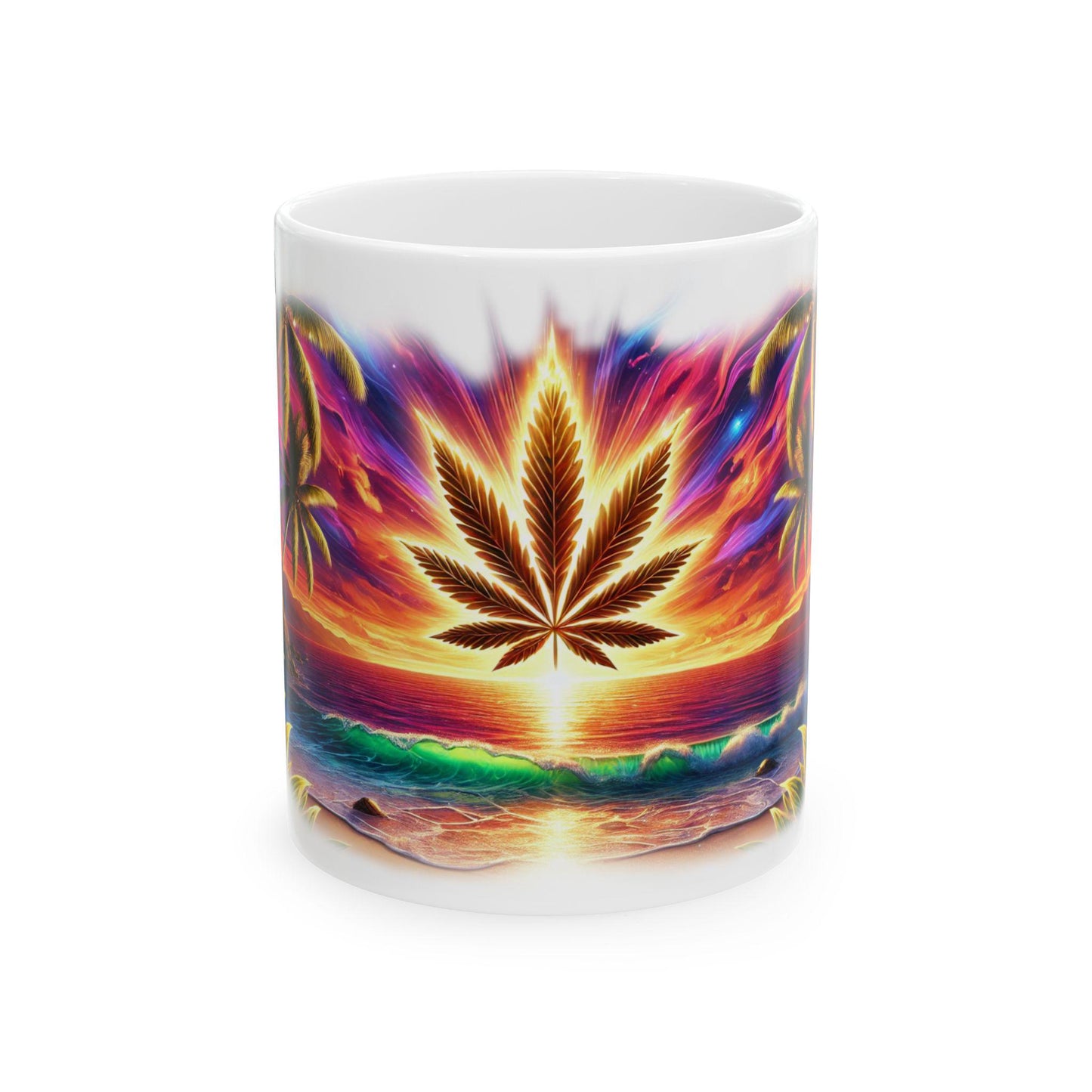 HAWAIIAN HAZE - (11oz) Weed Strain Themed Coffee Mugs - Perfect Gift for Stoners, Weed Mug for Cannabis Decor; Funny 420 Wake & Bake Mug