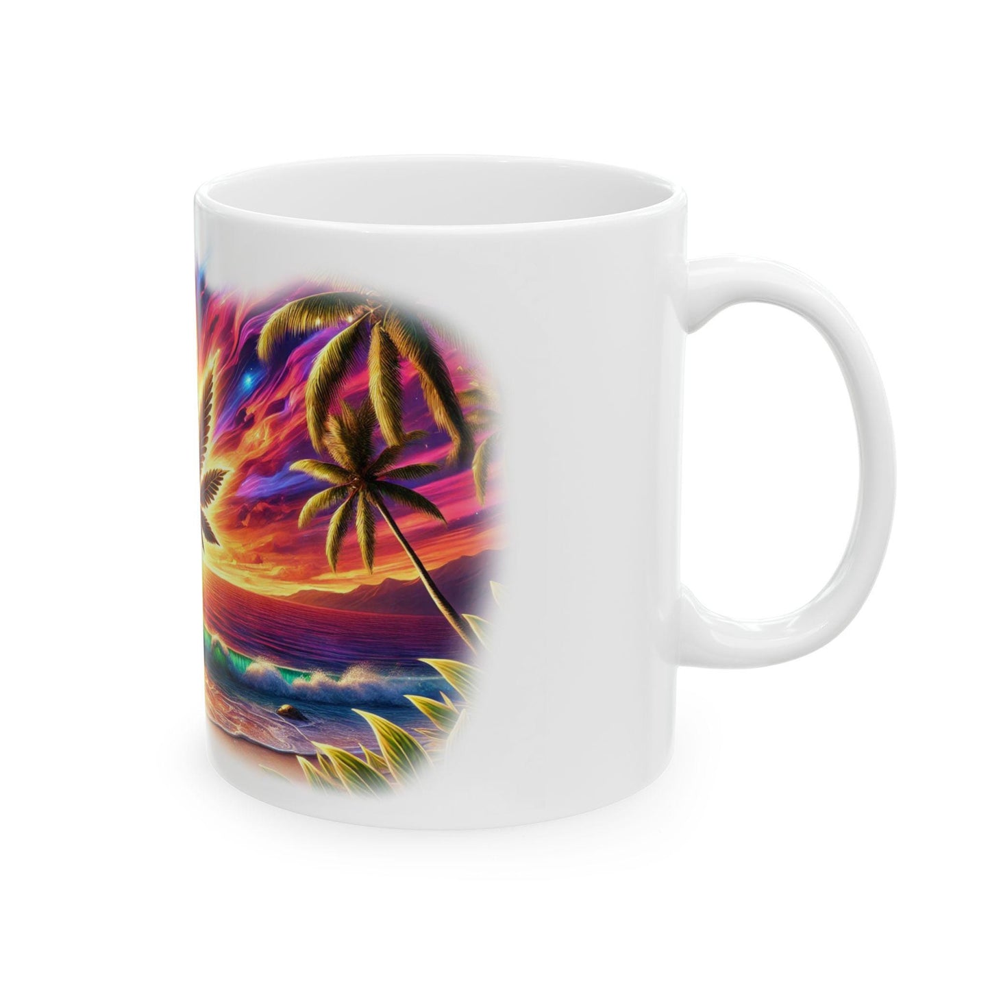 HAWAIIAN HAZE - (11oz) Weed Strain Themed Coffee Mugs - Perfect Gift for Stoners, Weed Mug for Cannabis Decor; Funny 420 Wake & Bake Mug
