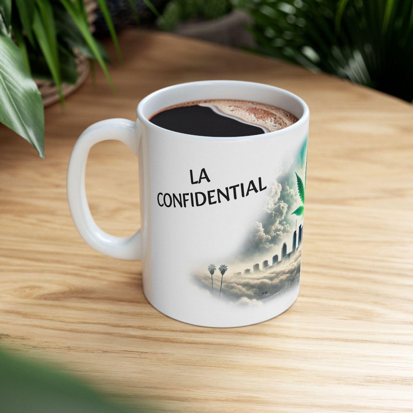 LA CONFIDENTIAL - (11oz) Weed Strain Themed Coffee Mugs - Perfect Gift for Stoners, Weed Mug for Cannabis Decor; Funny 420 Wake & Bake Mug