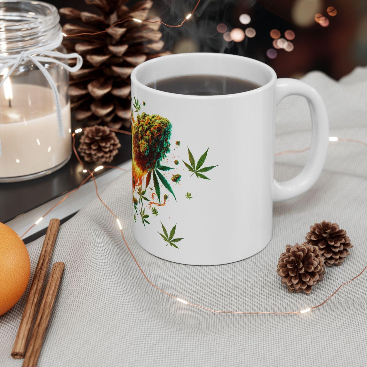 MANGOS COMET - (11oz) Weed Strain Themed Coffee Mugs - Perfect Gift for Stoners, Weed Mug for Cannabis Decor; Funny 420 Wake & Bake Mug