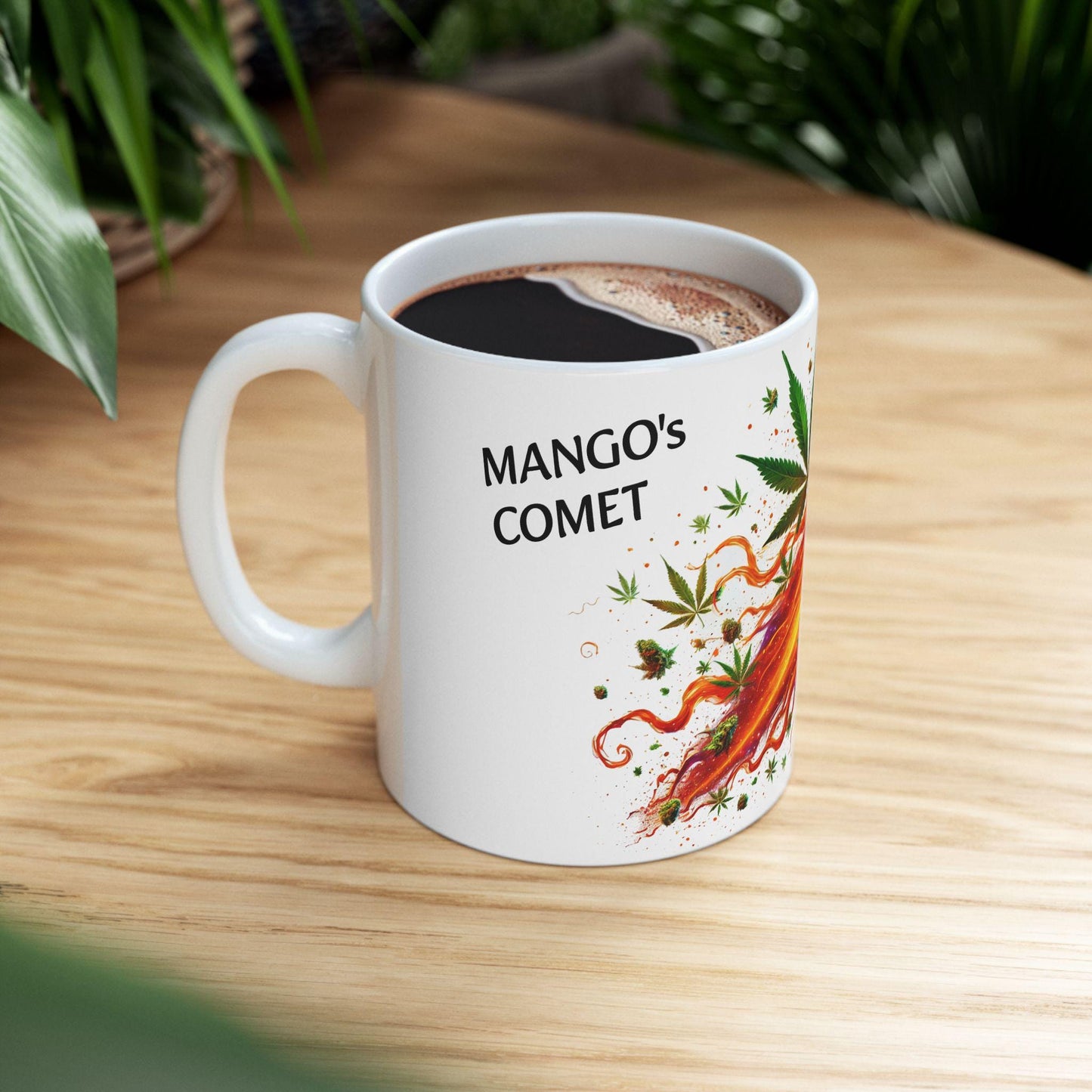 MANGOS COMET - (11oz) Weed Strain Themed Coffee Mugs - Perfect Gift for Stoners, Weed Mug for Cannabis Decor; Funny 420 Wake & Bake Mug