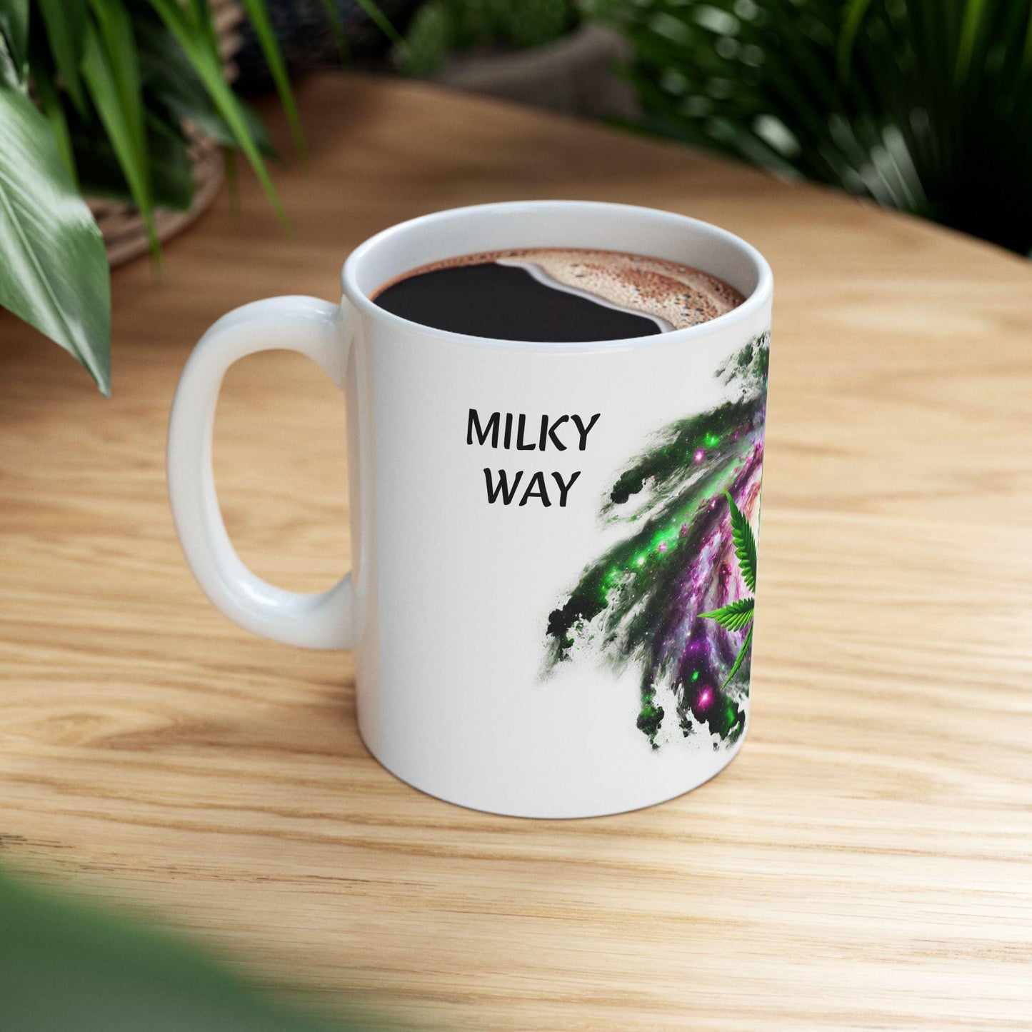 MILKY WAY - (11oz) Weed Strain Themed Coffee Mugs - Perfect Gift for Stoners, Weed Mug for Cannabis Decor; Funny 420 Wake & Bake Mug