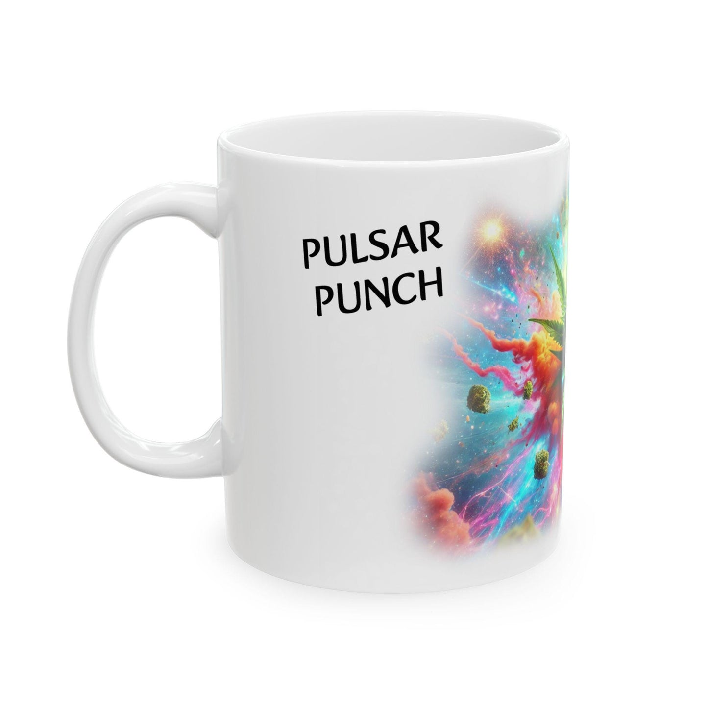 PULSAR PUNCH - (11oz) Weed Strain Themed Coffee Mugs - Perfect Gift for Stoners, Weed Mug for Cannabis Decor; Funny 420 Wake & Bake Mug
