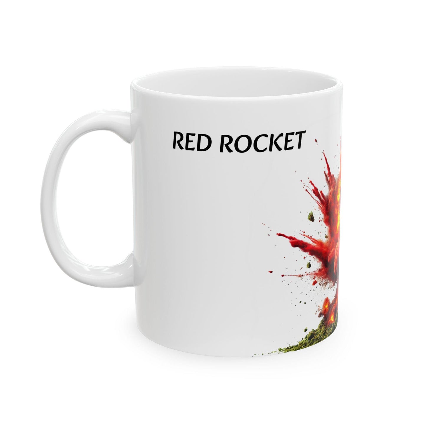 RED ROCKET - (11oz) Weed Strain Themed Coffee Mugs - Perfect Gift for Stoners, Weed Mug for Cannabis Decor; Funny 420 Wake & Bake Mug