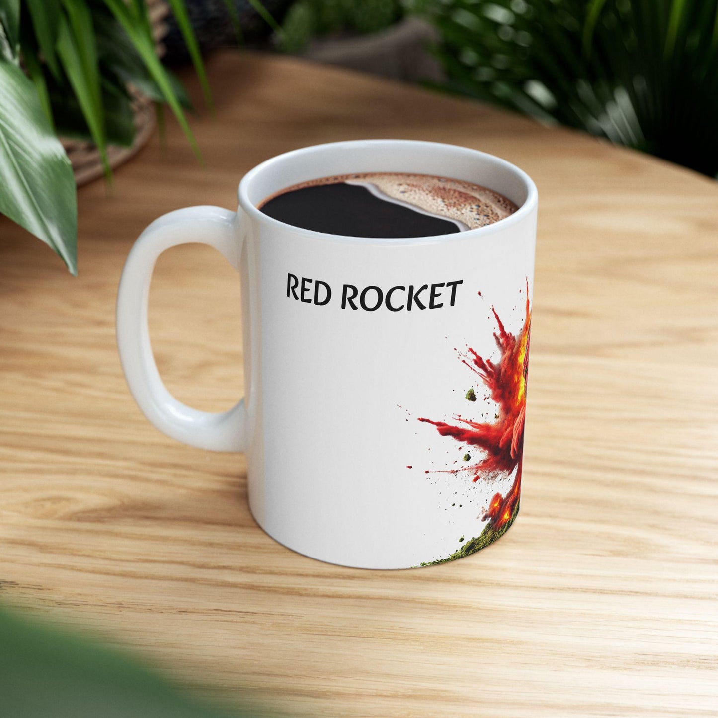 RED ROCKET - (11oz) Weed Strain Themed Coffee Mugs - Perfect Gift for Stoners, Weed Mug for Cannabis Decor; Funny 420 Wake & Bake Mug