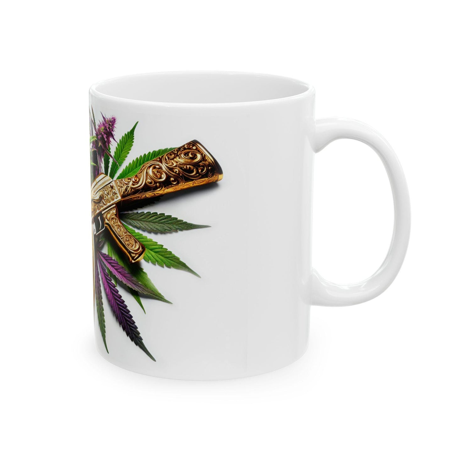 ROYAL AK - (11oz) Weed Strain Themed Coffee Mugs - Perfect Gift for Stoners, Weed Mug for Cannabis Decor; AK47 420 Wake & Bake Mug