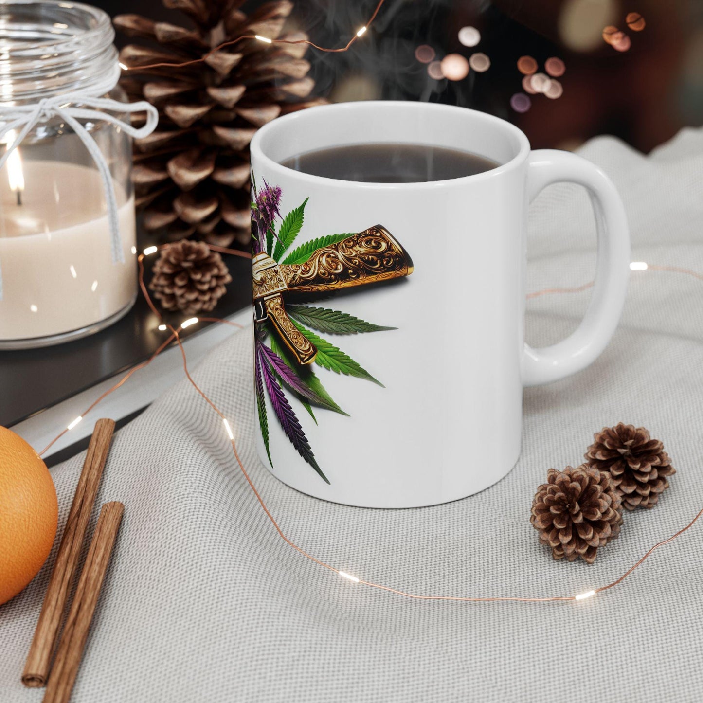 ROYAL AK - (11oz) Weed Strain Themed Coffee Mugs - Perfect Gift for Stoners, Weed Mug for Cannabis Decor; AK47 420 Wake & Bake Mug