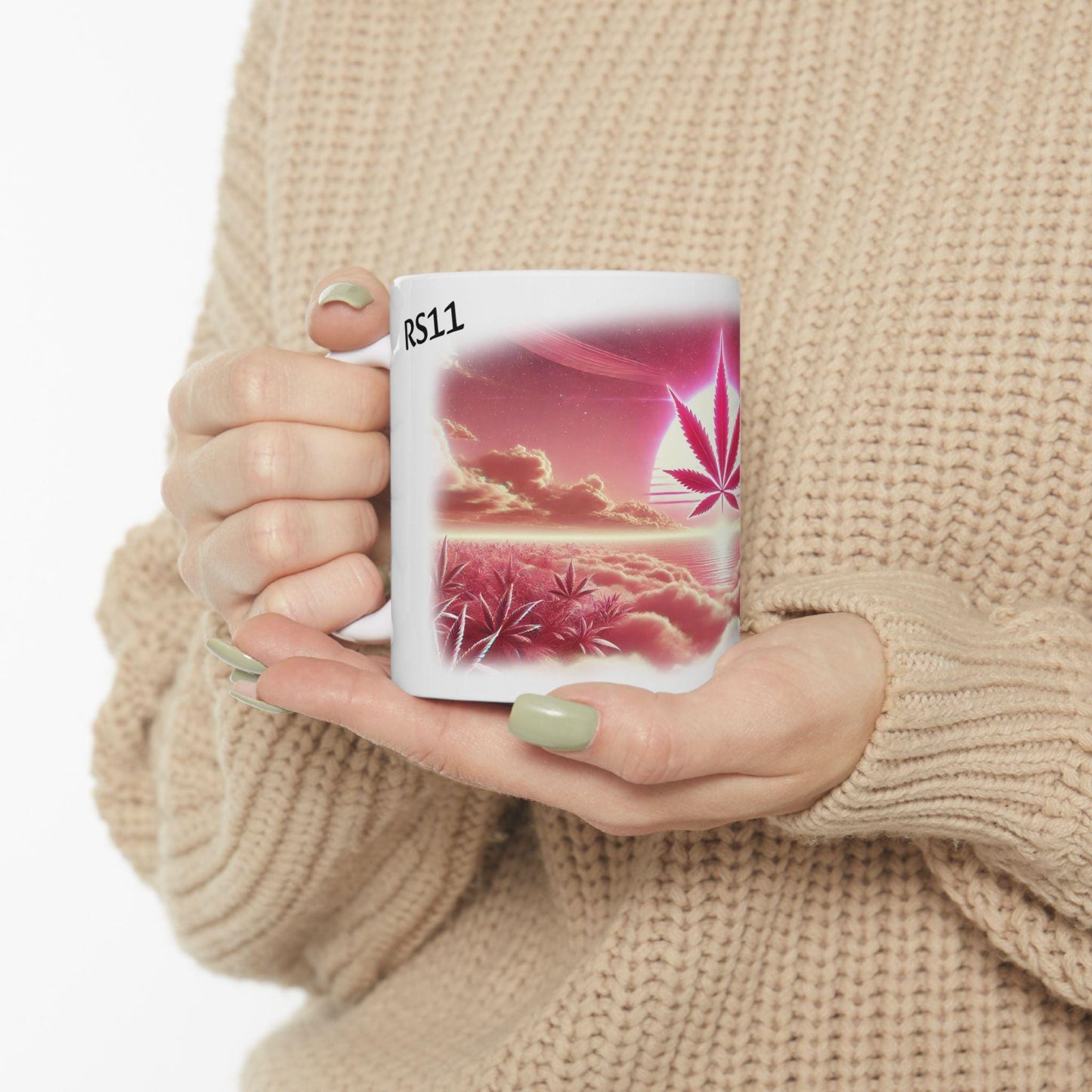 RS11 - (11oz) Weed Strain Themed Coffee Mugs - Perfect Gift for Stoners, Weed Mug for Cannabis Decor; 420 Space Wake & Bake Mug