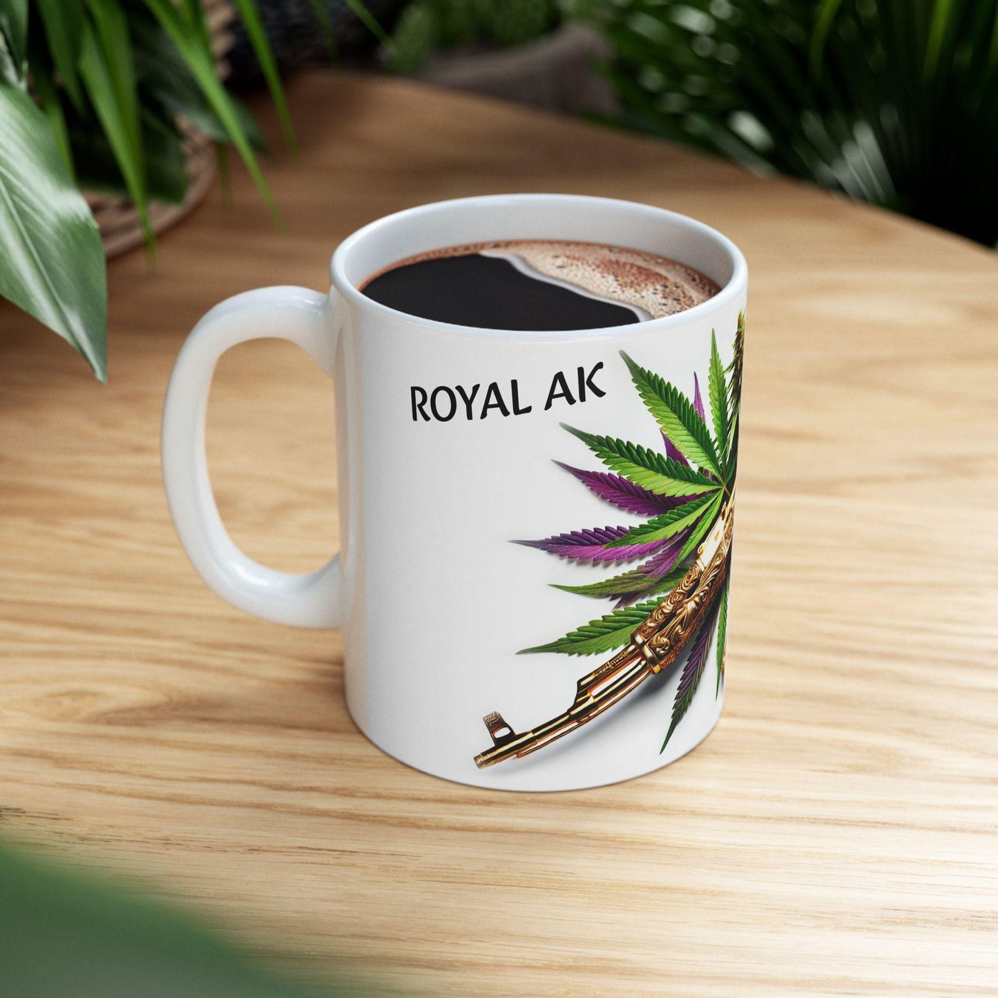 ROYAL AK - (11oz) Weed Strain Themed Coffee Mugs - Perfect Gift for Stoners, Weed Mug for Cannabis Decor; AK47 420 Wake & Bake Mug