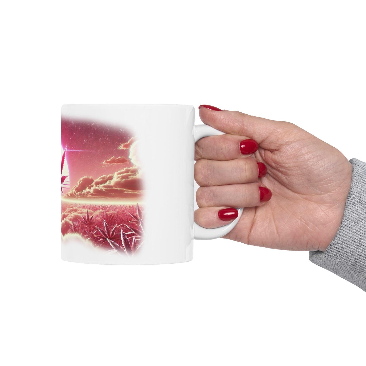 RS11 - (11oz) Weed Strain Themed Coffee Mugs - Perfect Gift for Stoners, Weed Mug for Cannabis Decor; 420 Space Wake & Bake Mug