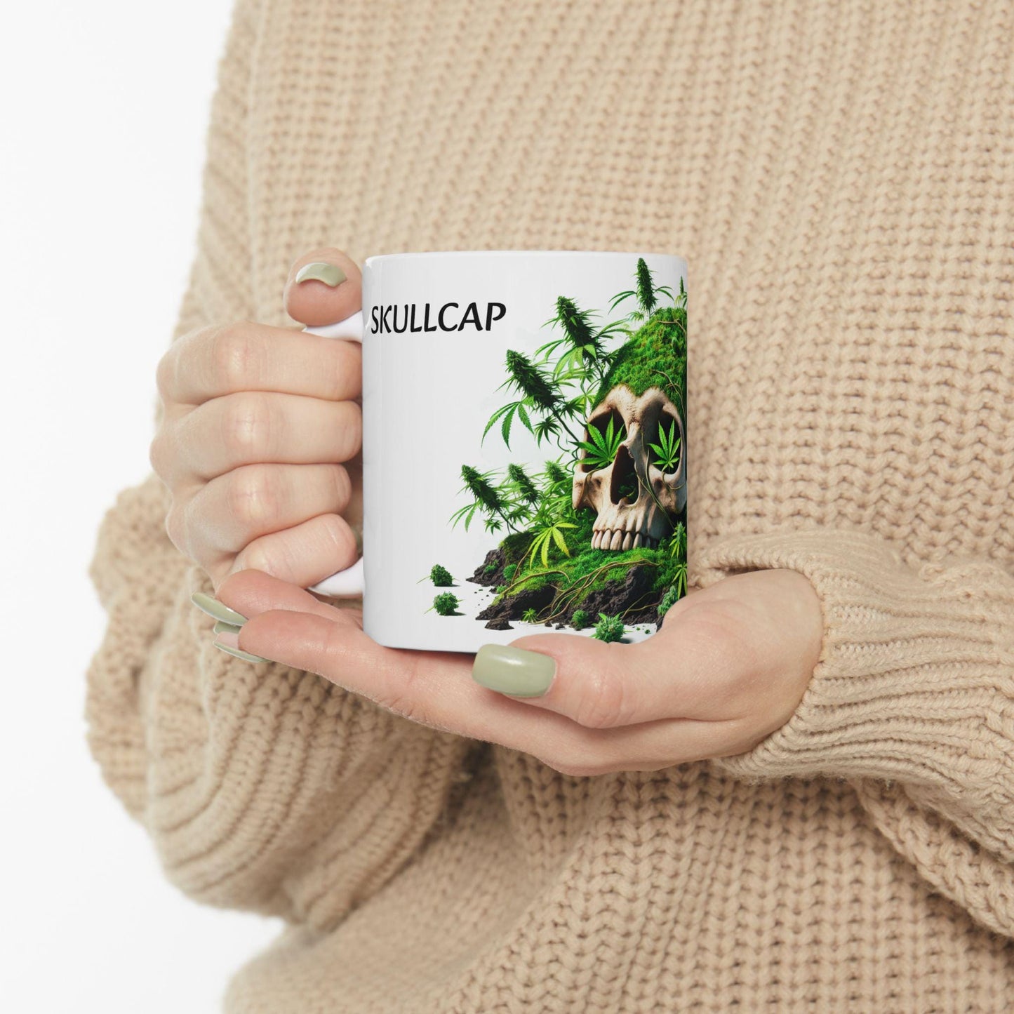 SKULLCAP - (11oz) Weed Strain Themed Coffee Mugs - Perfect Gift for Stoners, Weed Mug for Cannabis Decor; Funny 420 Wake & Bake Mug
