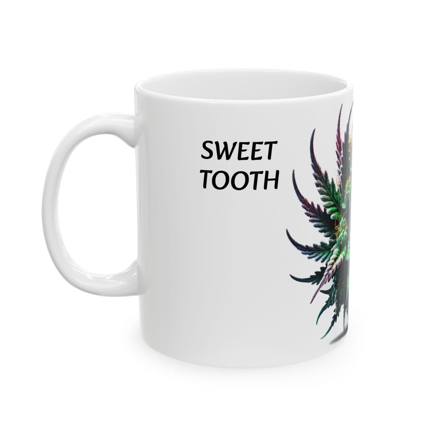 SWEET TOOTH - (11oz) Weed Strain Themed Coffee Mugs - Perfect Gift for Stoners, Weed Mug for Cannabis Decor; Funny 420 Wake & Bake Mug