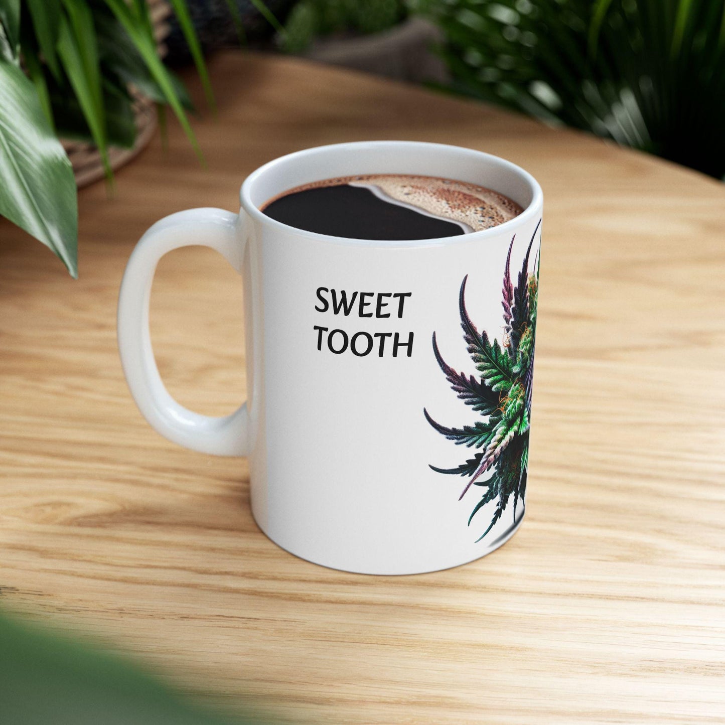 SWEET TOOTH - (11oz) Weed Strain Themed Coffee Mugs - Perfect Gift for Stoners, Weed Mug for Cannabis Decor; Funny 420 Wake & Bake Mug