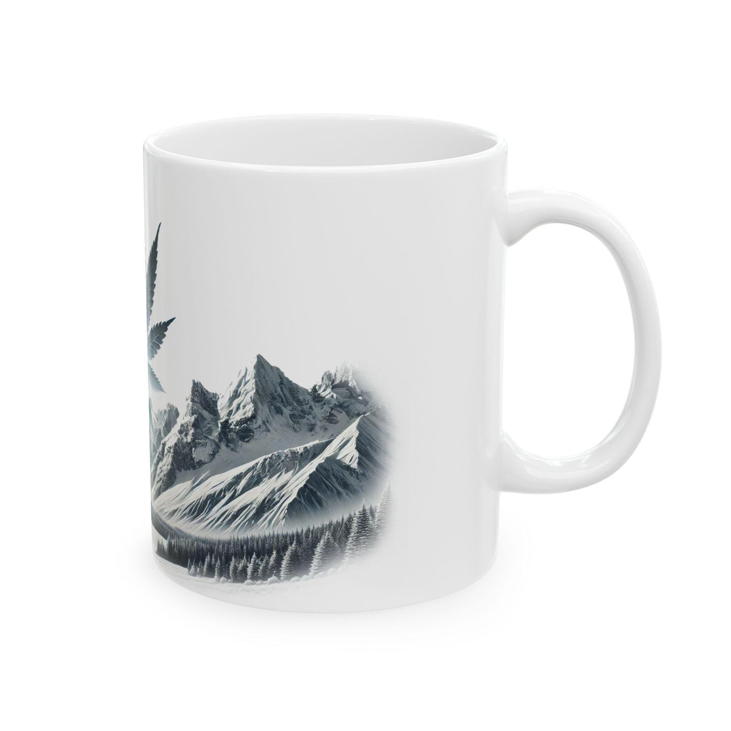 SNOWCAP - (11oz) Weed Strain Themed Coffee Mugs - Perfect Gift for Stoners, Weed Mug for Cannabis Decor; Funny 420 Wake & Bake Mug