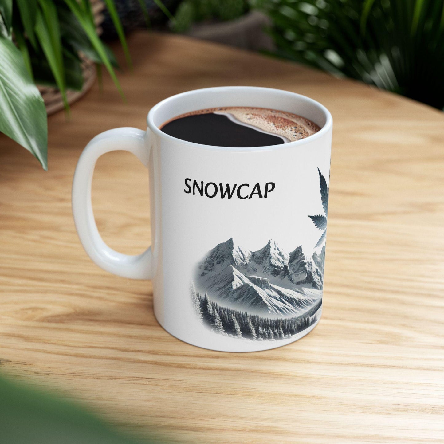 SNOWCAP - (11oz) Weed Strain Themed Coffee Mugs - Perfect Gift for Stoners, Weed Mug for Cannabis Decor; Funny 420 Wake & Bake Mug