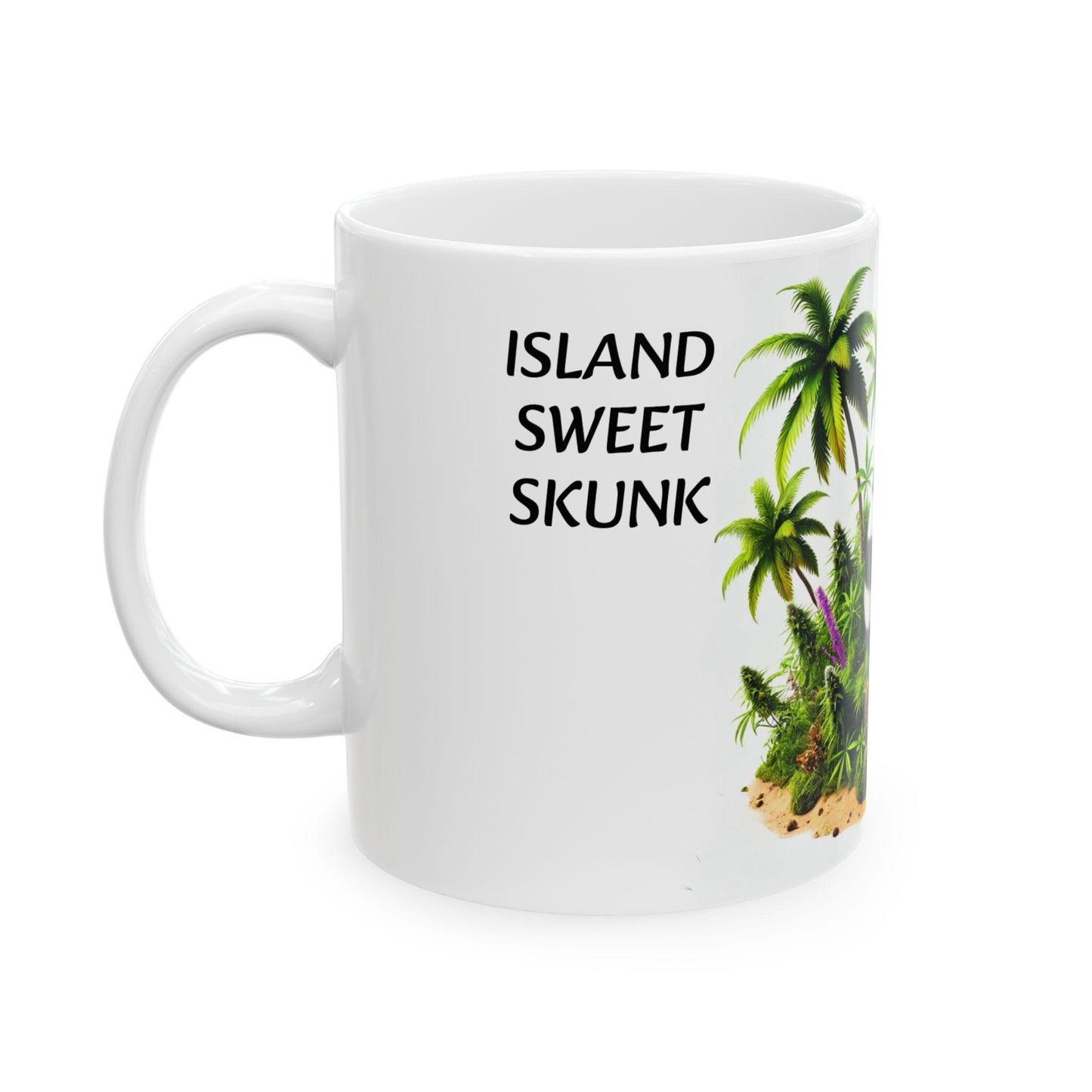 ISLAND SWEET SKUNK - (11oz) Weed Strain Themed Coffee Mugs - Perfect Gift for Stoners, Weed Mug for Cannabis Decor; 420 Wake & Bake Mug