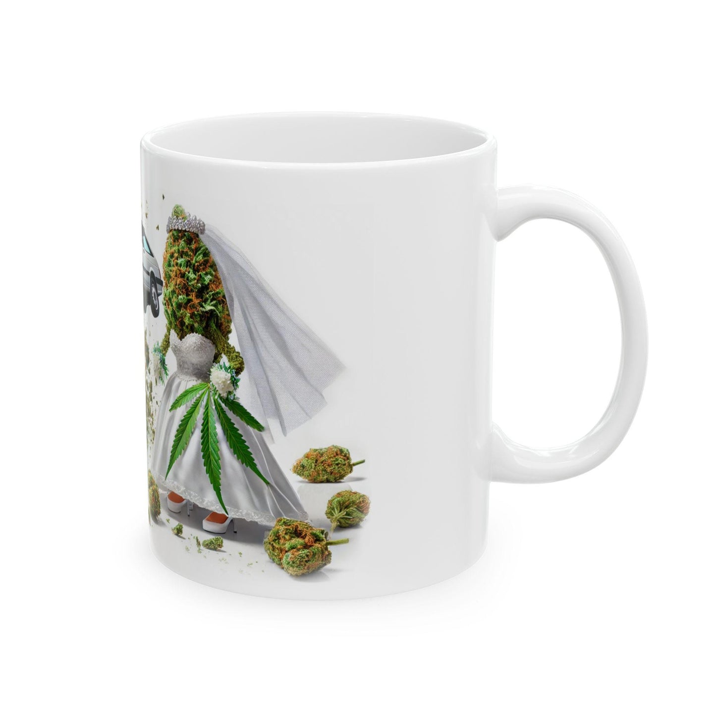 WEDDING CRASHER - (11oz) Weed Strain Themed Coffee Mugs - Perfect Gift for Stoners, Weed Mug for Cannabis Decor; 420 Wake & Bake Mug