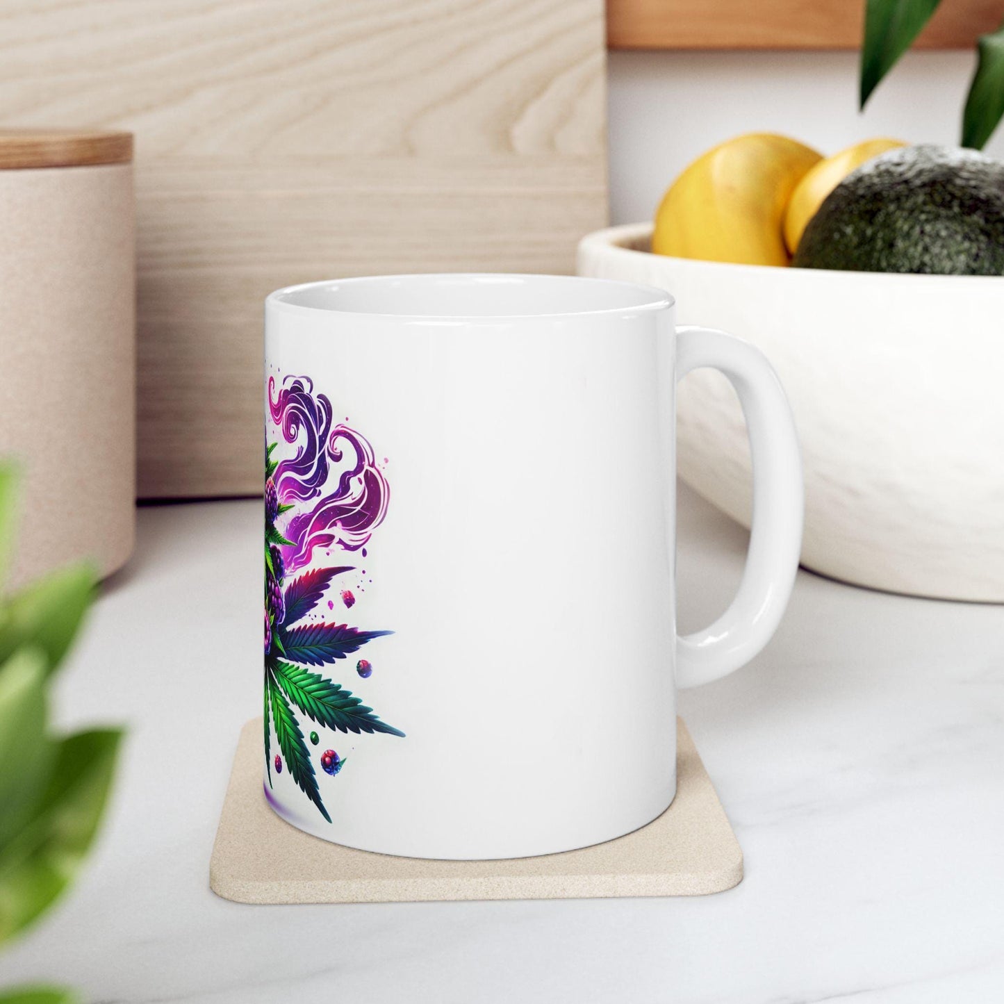 BLACKBERRY - (11oz) WEED Strain Themed Coffee Mugs - Perfect Gift for Stoners/Smokers, Weed Mug for Marijuana Lovers; Funny Wake & Bake Mug