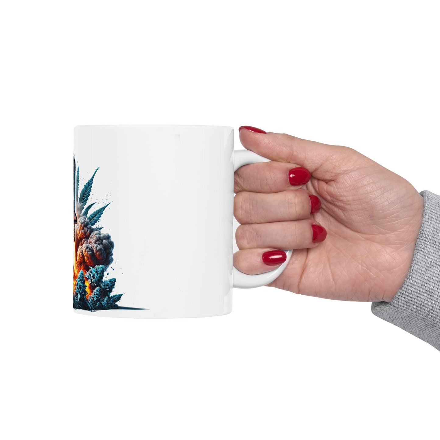 BLUE ROCKET - (11oz) WEED Strain Themed Coffee Mugs - Perfect Gift for Stoners/Smoker, Weed Mug for Marijuana Lovers; Funny Wake & Bake Mug