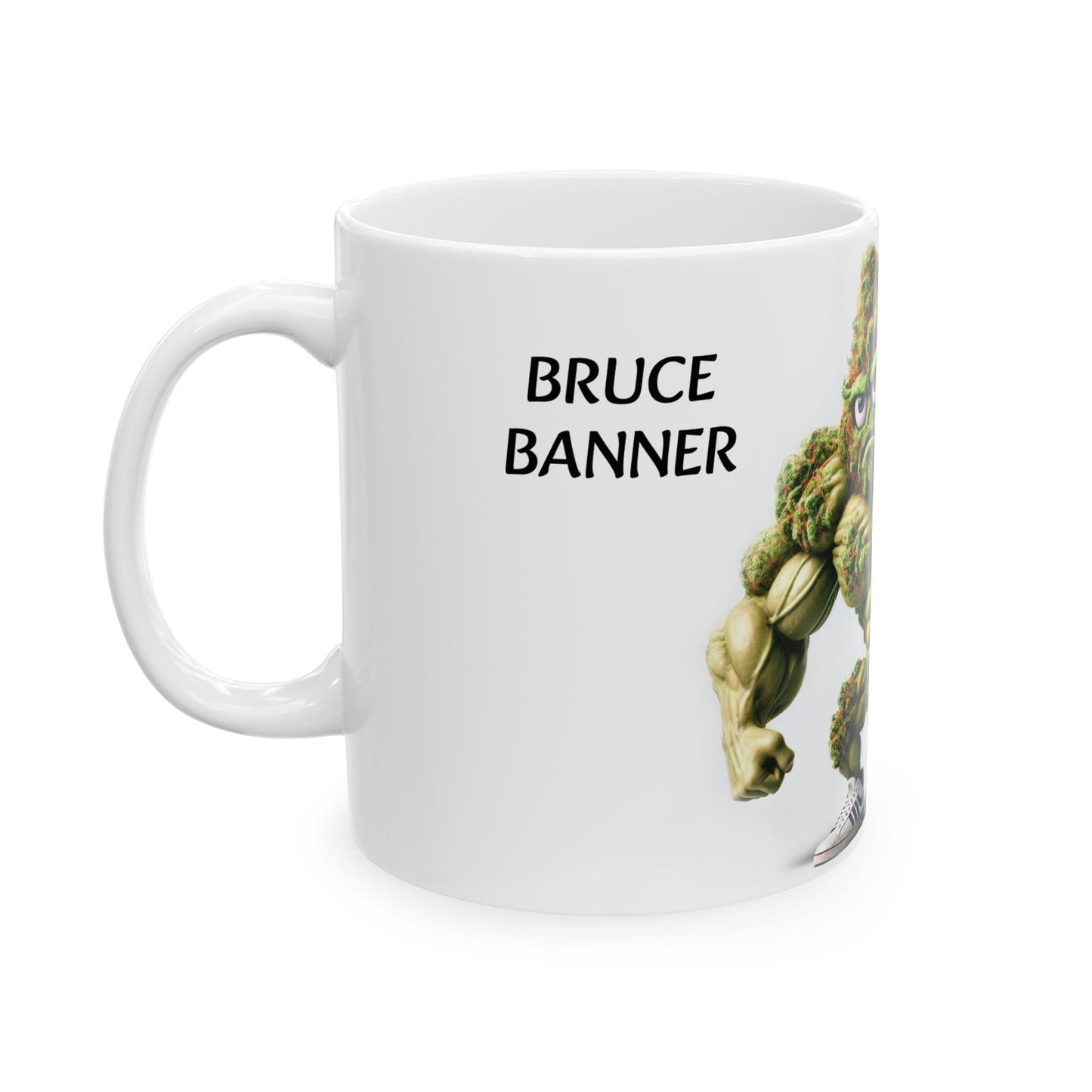 BRUCE BANNER - (11oz) Weed Strain Themed Coffee Mugs - Perfect Gift for Stoners/Smokers, Weed Mug for Cannabis Decor; Funny Wake & Bake Mug