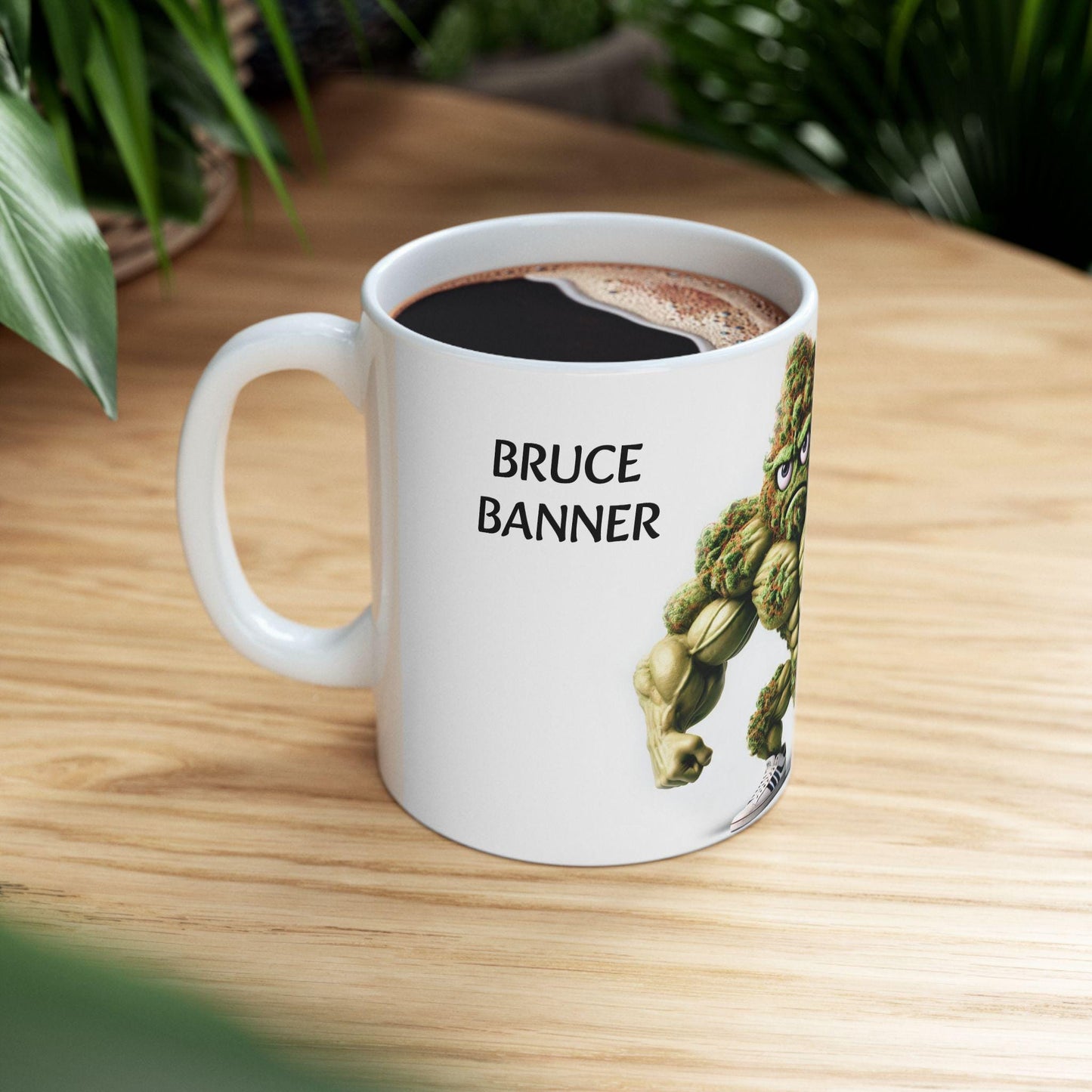 BRUCE BANNER - (11oz) Weed Strain Themed Coffee Mugs - Perfect Gift for Stoners/Smokers, Weed Mug for Cannabis Decor; Funny Wake & Bake Mug