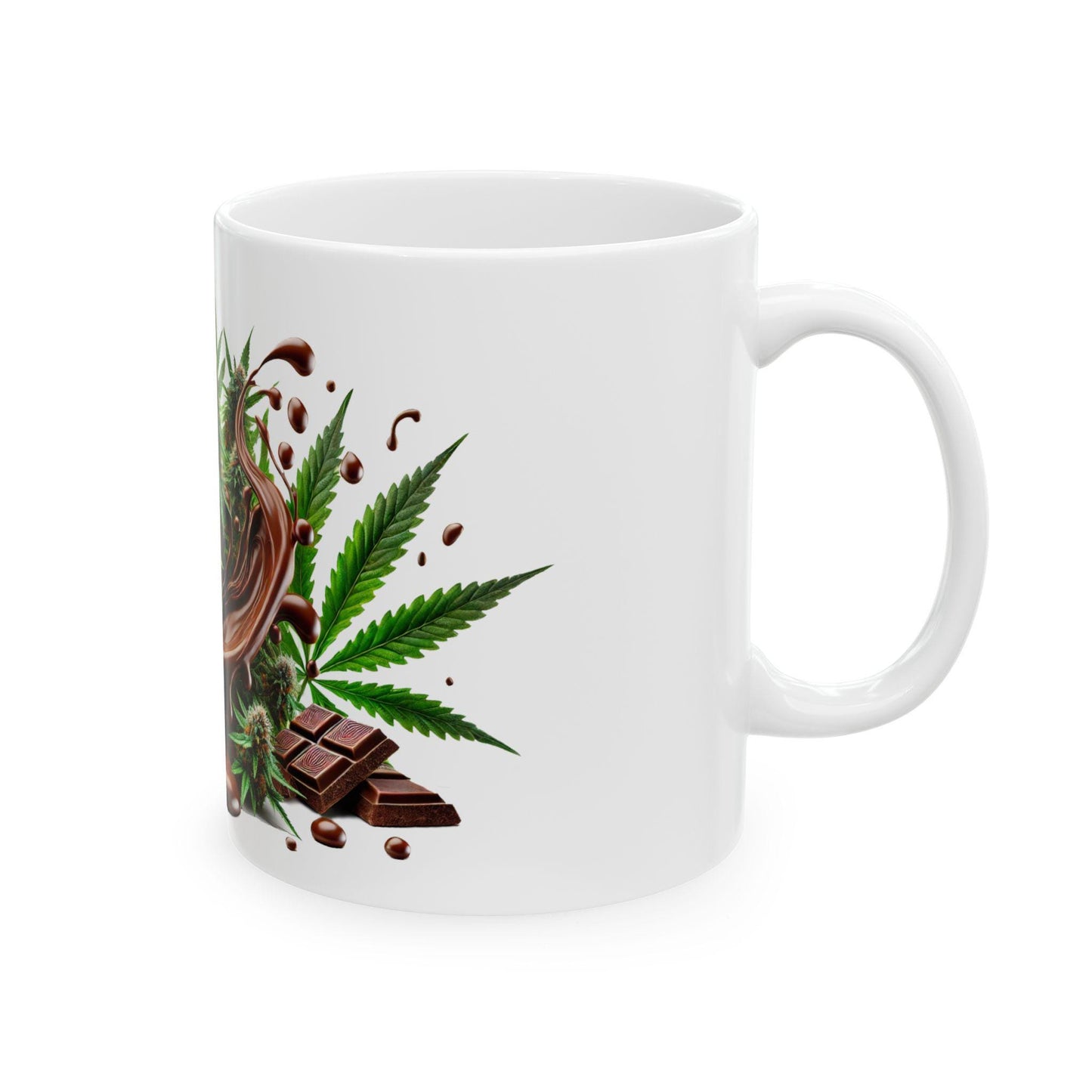 CHOCOLATE HAZE - (11oz) Weed Strain Themed Coffee Mugs - Perfect Gift for Stoners, Weed Mug for Cannabis Decor; Funny Wake & Bake Mug