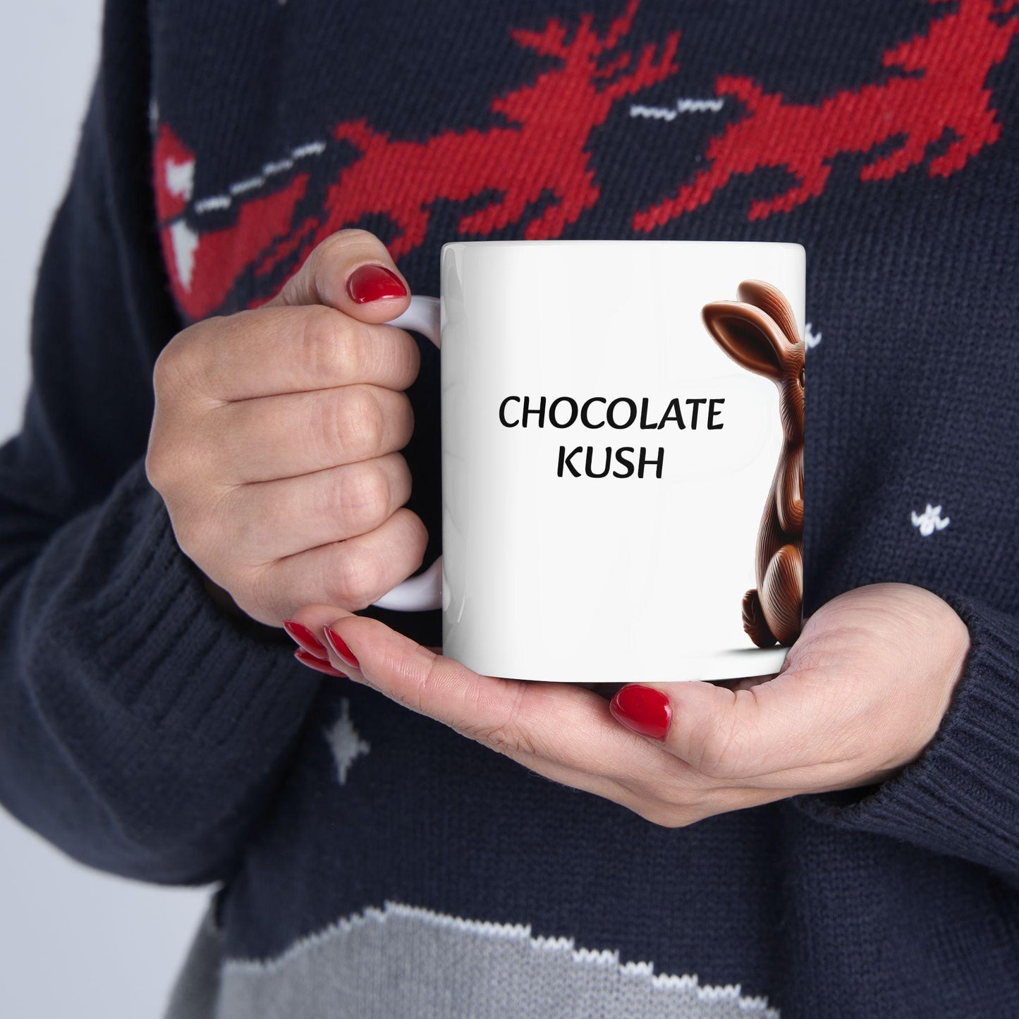 CHOCOLATE KUSH - (11oz) Weed Strain Themed Coffee Mugs - Perfect Gift for Stoners, Weed Mug for Cannabis Decor; Funny Wake & Bake Mug
