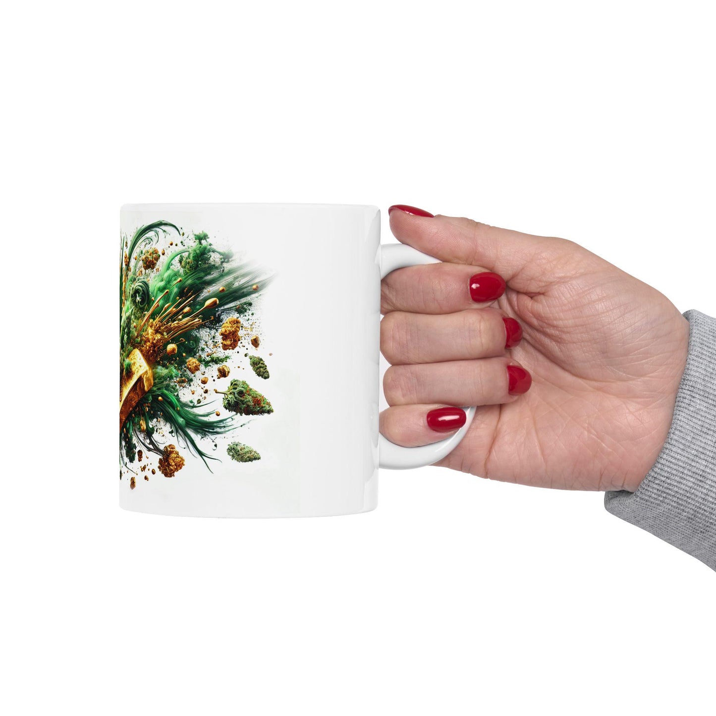 GOLD CRASH - (11oz) Weed Strain Themed Coffee Mugs - Perfect Gift for Stoners, Weed Mug for Cannabis Decor; Funny Wake & Bake Mug , 420 Mug