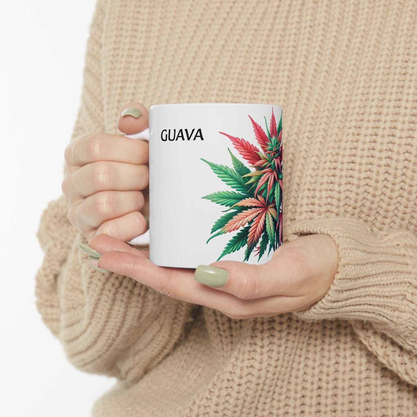 GUAVA - (11oz) Weed Strain Themed Coffee Mugs - Perfect Gift for Stoners, Weed Mug for Cannabis Decor; Funny Wake & Bake Mug Classic 420 Mug