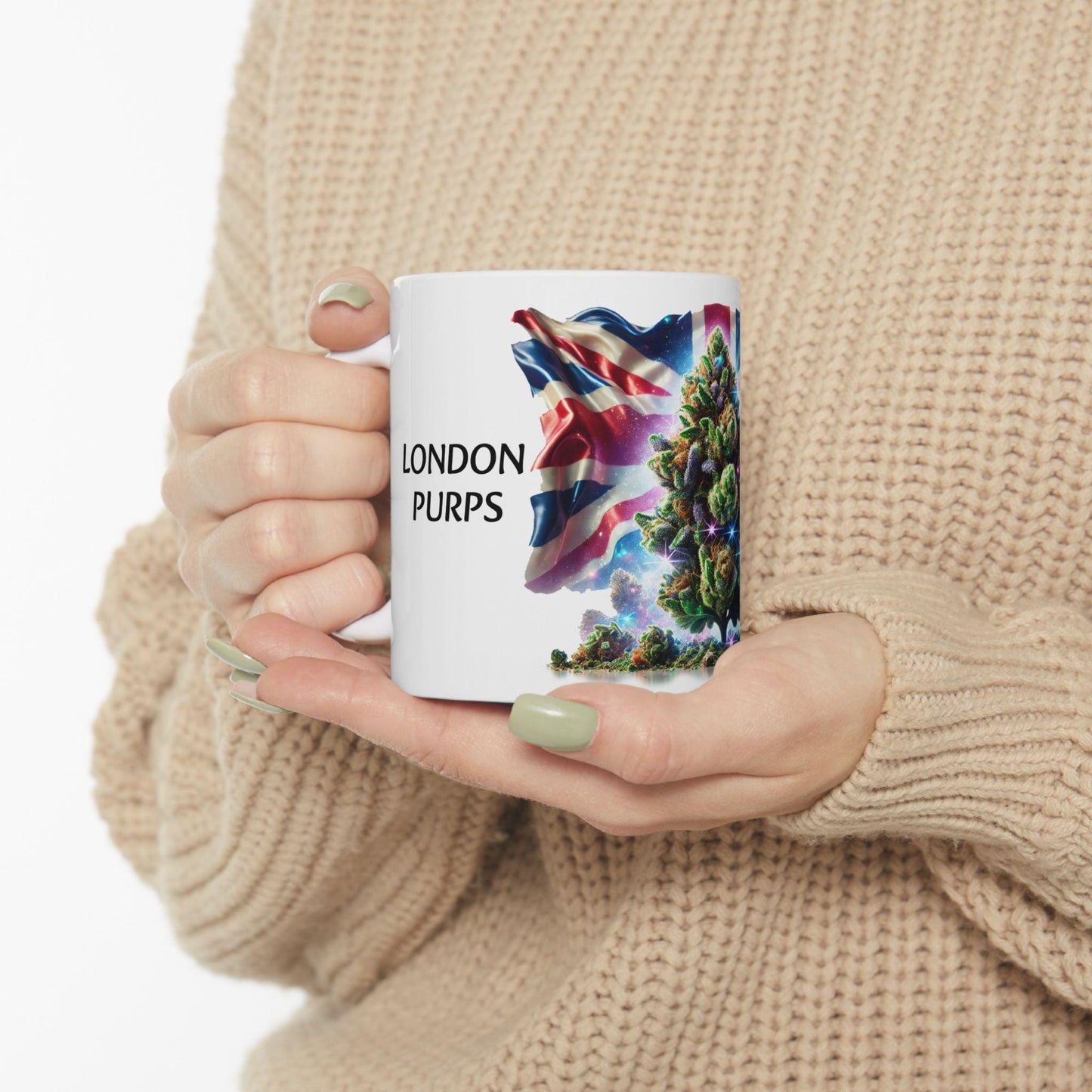 LONDON PURPS - (11oz) Weed Strain Themed Coffee Mugs - Perfect Gift for Stoners, Weed Mug for Cannabis Decor; Funny 420 Wake & Bake Mug