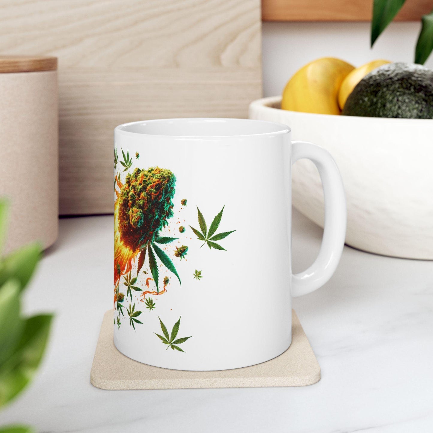 MANGOS COMET - (11oz) Weed Strain Themed Coffee Mugs - Perfect Gift for Stoners, Weed Mug for Cannabis Decor; Funny 420 Wake & Bake Mug