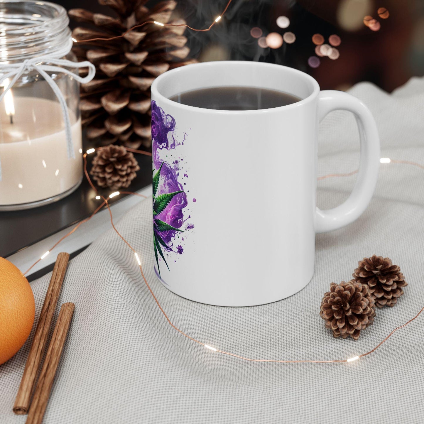MENDO BREATH - (11oz) Weed Strain Themed Coffee Mugs - Perfect Gift for Stoners, Weed Mug for Cannabis Decor; Funny 420 Wake & Bake Mug