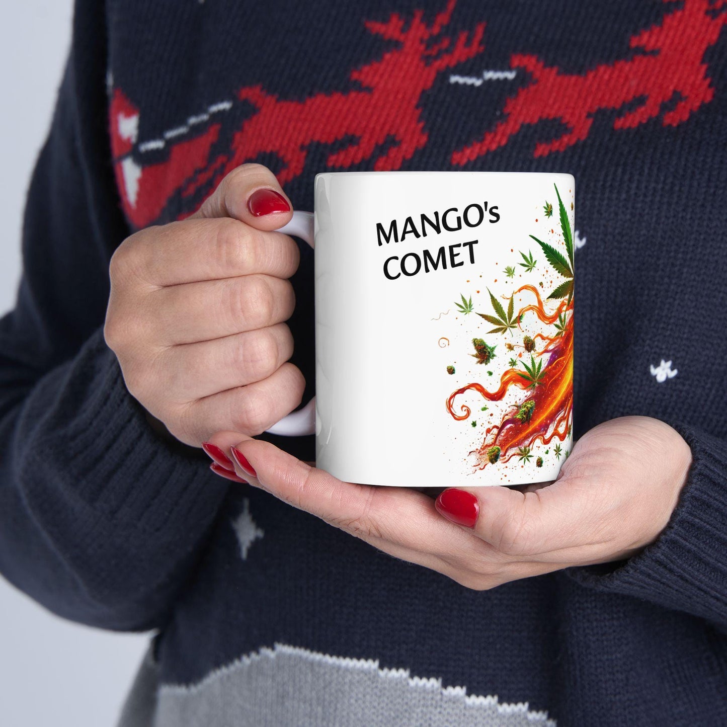 MANGOS COMET - (11oz) Weed Strain Themed Coffee Mugs - Perfect Gift for Stoners, Weed Mug for Cannabis Decor; Funny 420 Wake & Bake Mug