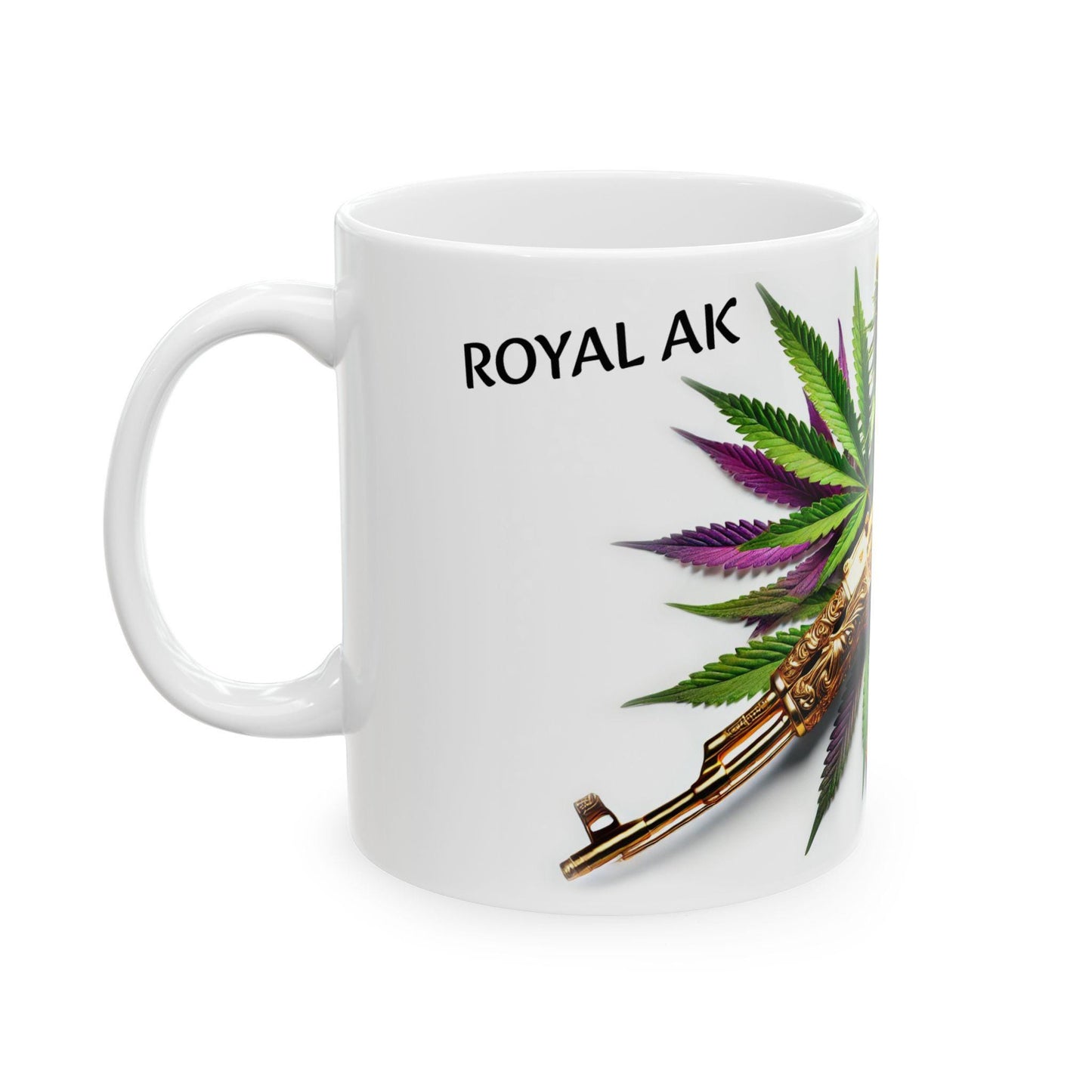 ROYAL AK - (11oz) Weed Strain Themed Coffee Mugs - Perfect Gift for Stoners, Weed Mug for Cannabis Decor; AK47 420 Wake & Bake Mug