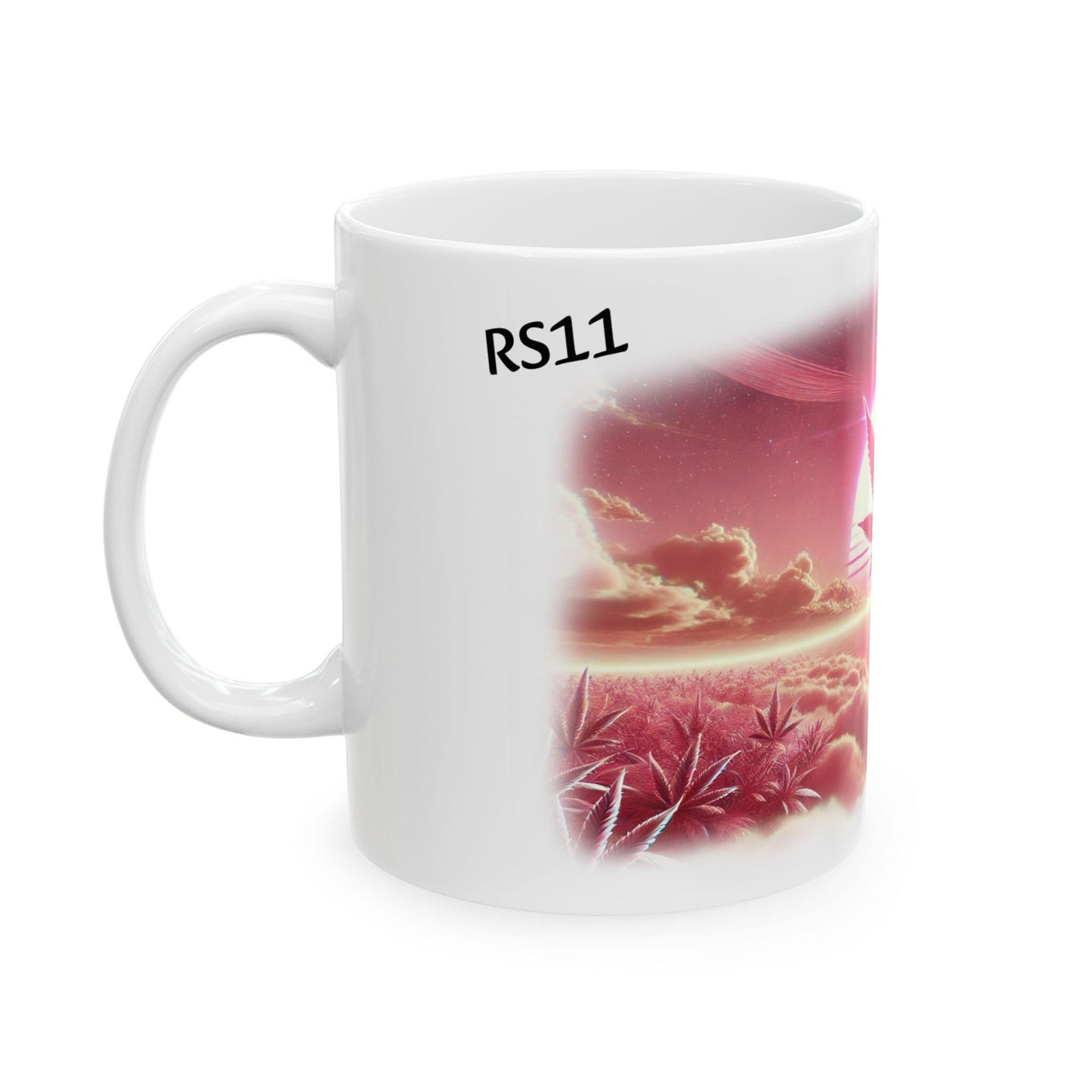 RS11 - (11oz) Weed Strain Themed Coffee Mugs - Perfect Gift for Stoners, Weed Mug for Cannabis Decor; 420 Space Wake & Bake Mug