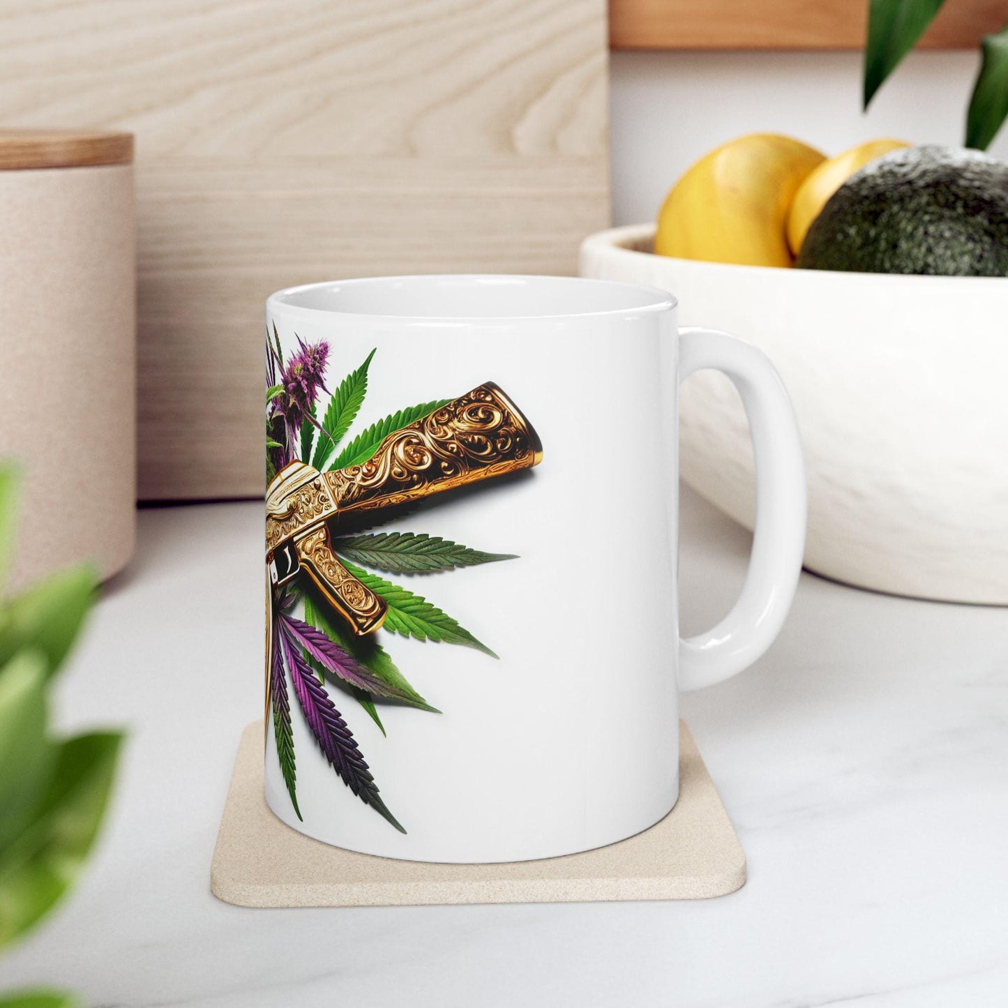 ROYAL AK - (11oz) Weed Strain Themed Coffee Mugs - Perfect Gift for Stoners, Weed Mug for Cannabis Decor; AK47 420 Wake & Bake Mug