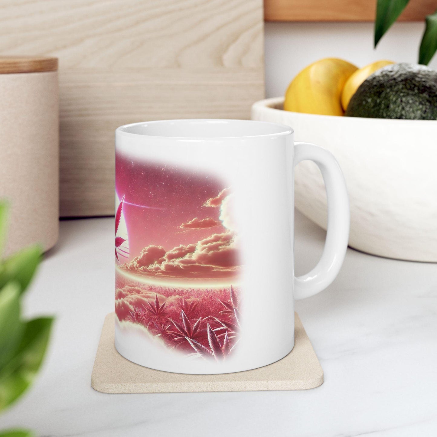 RS11 - (11oz) Weed Strain Themed Coffee Mugs - Perfect Gift for Stoners, Weed Mug for Cannabis Decor; 420 Space Wake & Bake Mug