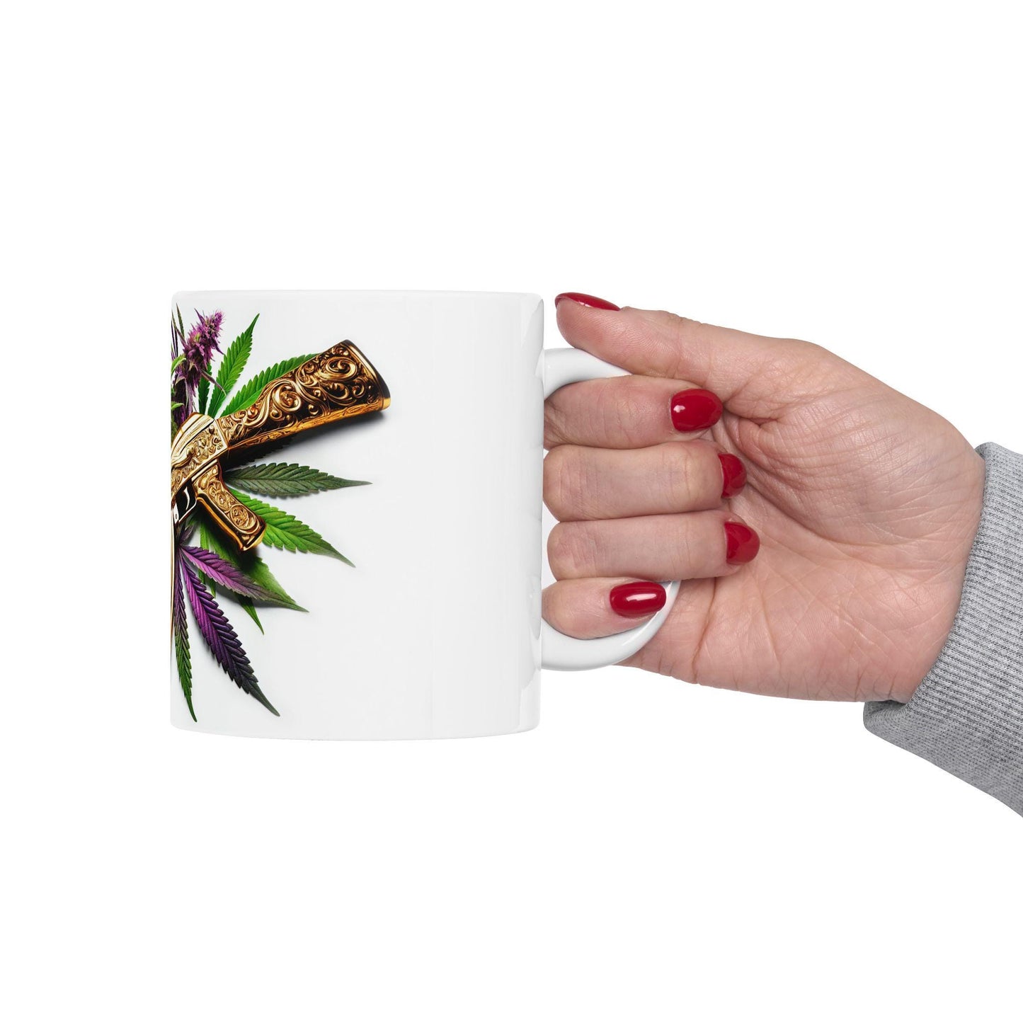 ROYAL AK - (11oz) Weed Strain Themed Coffee Mugs - Perfect Gift for Stoners, Weed Mug for Cannabis Decor; AK47 420 Wake & Bake Mug