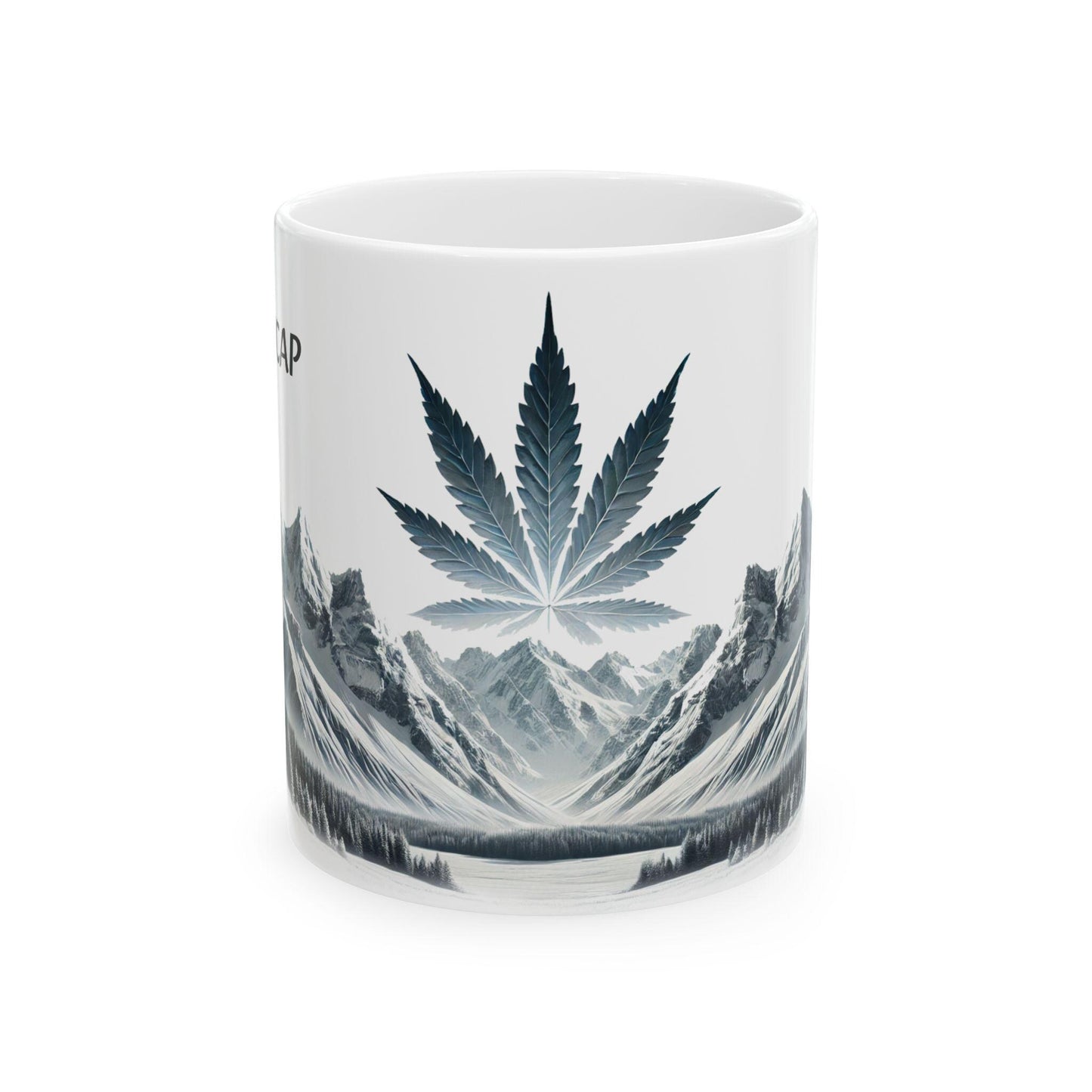SNOWCAP - (11oz) Weed Strain Themed Coffee Mugs - Perfect Gift for Stoners, Weed Mug for Cannabis Decor; Funny 420 Wake & Bake Mug
