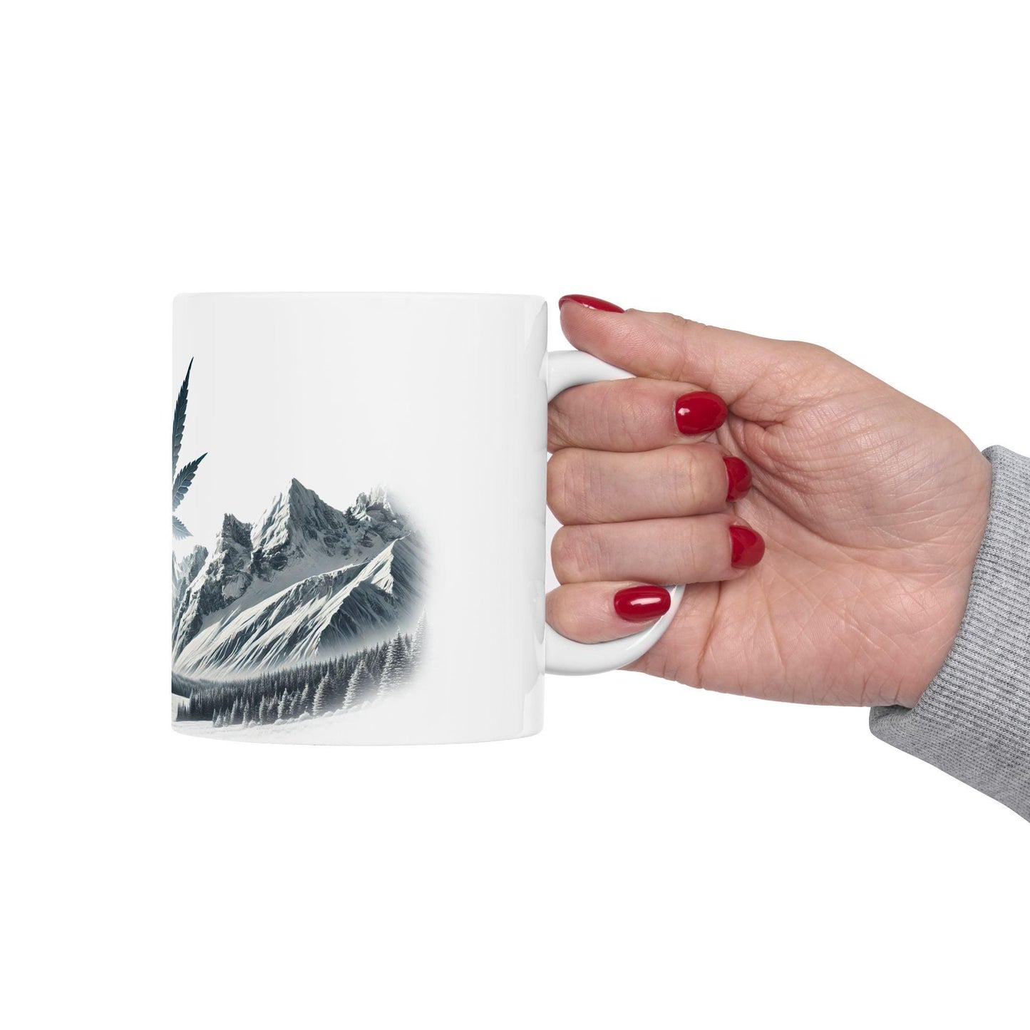 SNOWCAP - (11oz) Weed Strain Themed Coffee Mugs - Perfect Gift for Stoners, Weed Mug for Cannabis Decor; Funny 420 Wake & Bake Mug