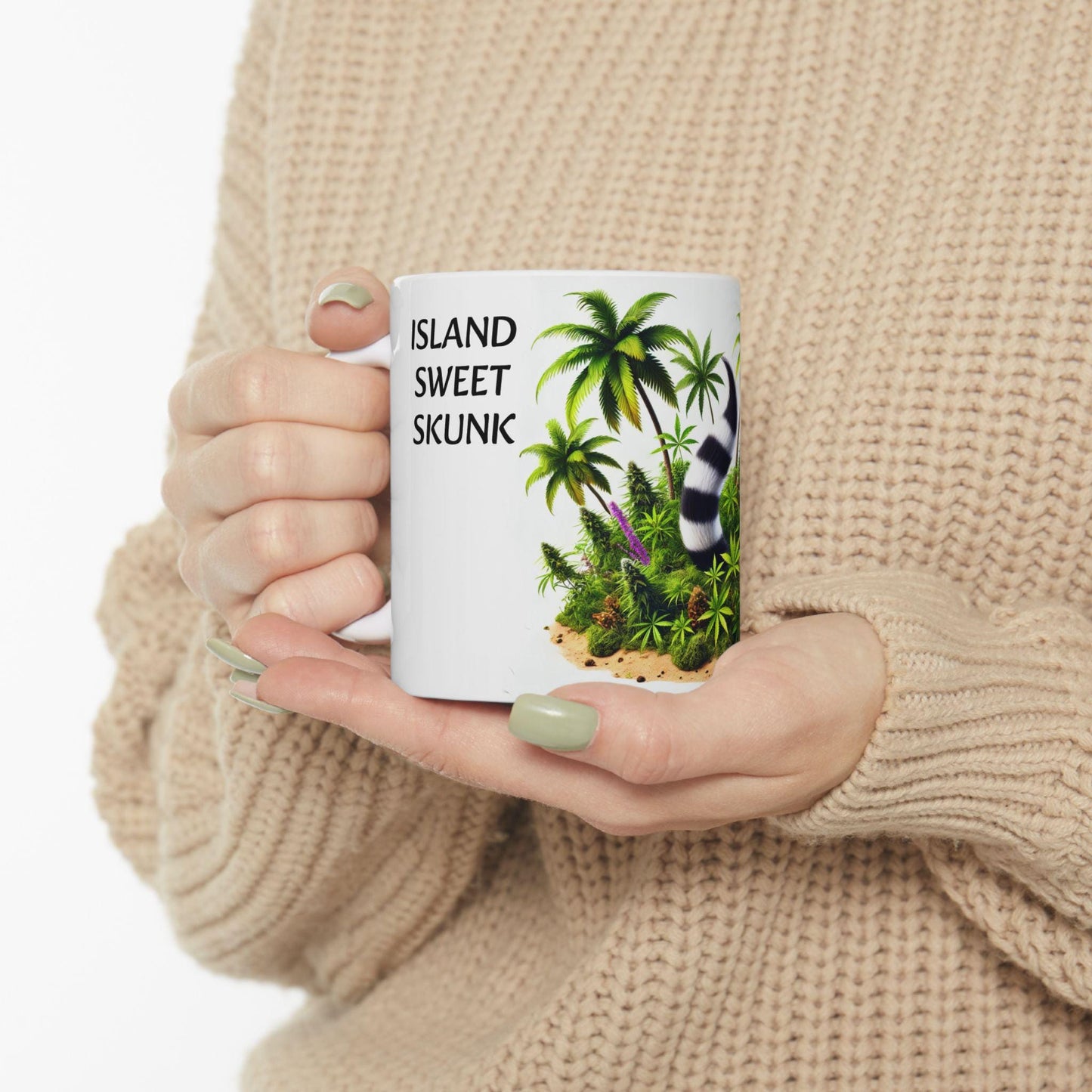 ISLAND SWEET SKUNK - (11oz) Weed Strain Themed Coffee Mugs - Perfect Gift for Stoners, Weed Mug for Cannabis Decor; 420 Wake & Bake Mug