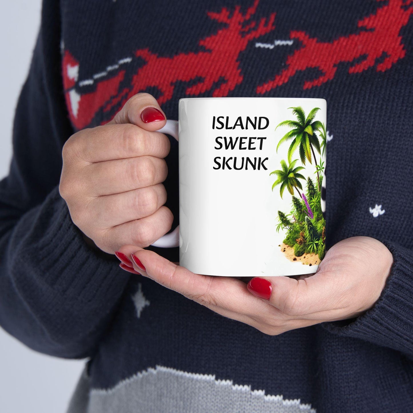 ISLAND SWEET SKUNK - (11oz) Weed Strain Themed Coffee Mugs - Perfect Gift for Stoners, Weed Mug for Cannabis Decor; 420 Wake & Bake Mug