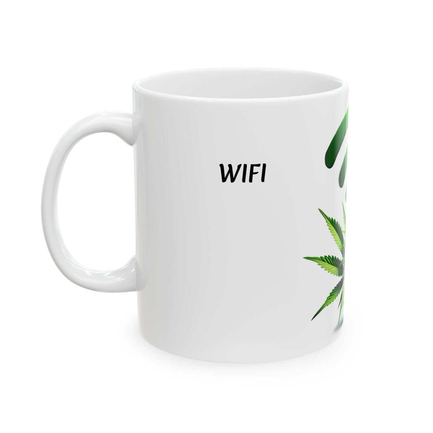 WIFI - (11oz) Weed Strain Themed Coffee Mugs - Perfect Gift for Stoners, Weed Mug for Cannabis Decor; Funny Classic 420 Wake & Bake Mug