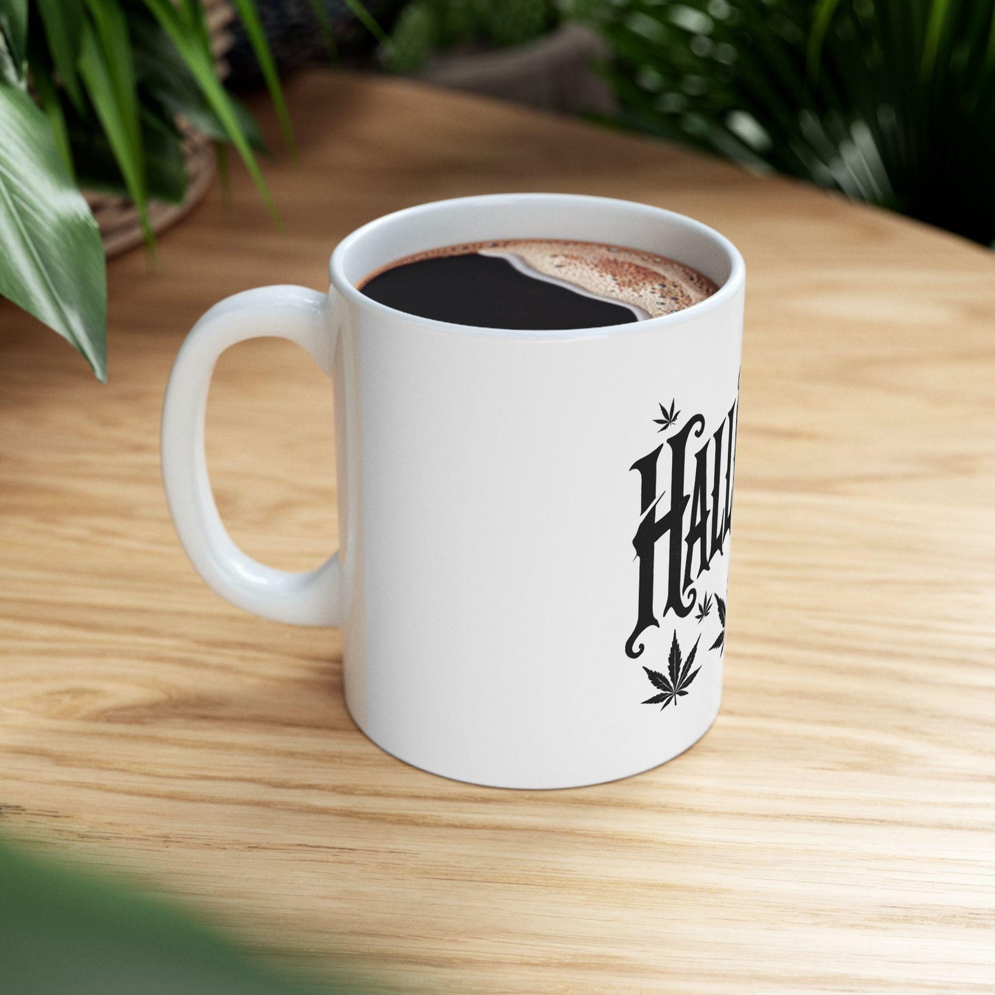 HALLOWEED - Weed Coffee Mug (11oz) - Halloween Gift for Weed Smokers, Stoners, Growers; Wake & Bake / 420 Mug, Ganja Weed / Marijuana Gift