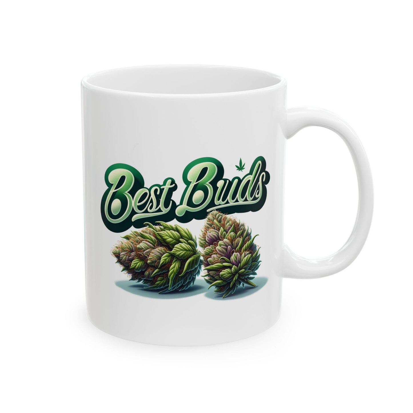 BEST BUDZ - Weed Themed Graphic Coffee Mugs, Stoner Mugs, Bestfriends