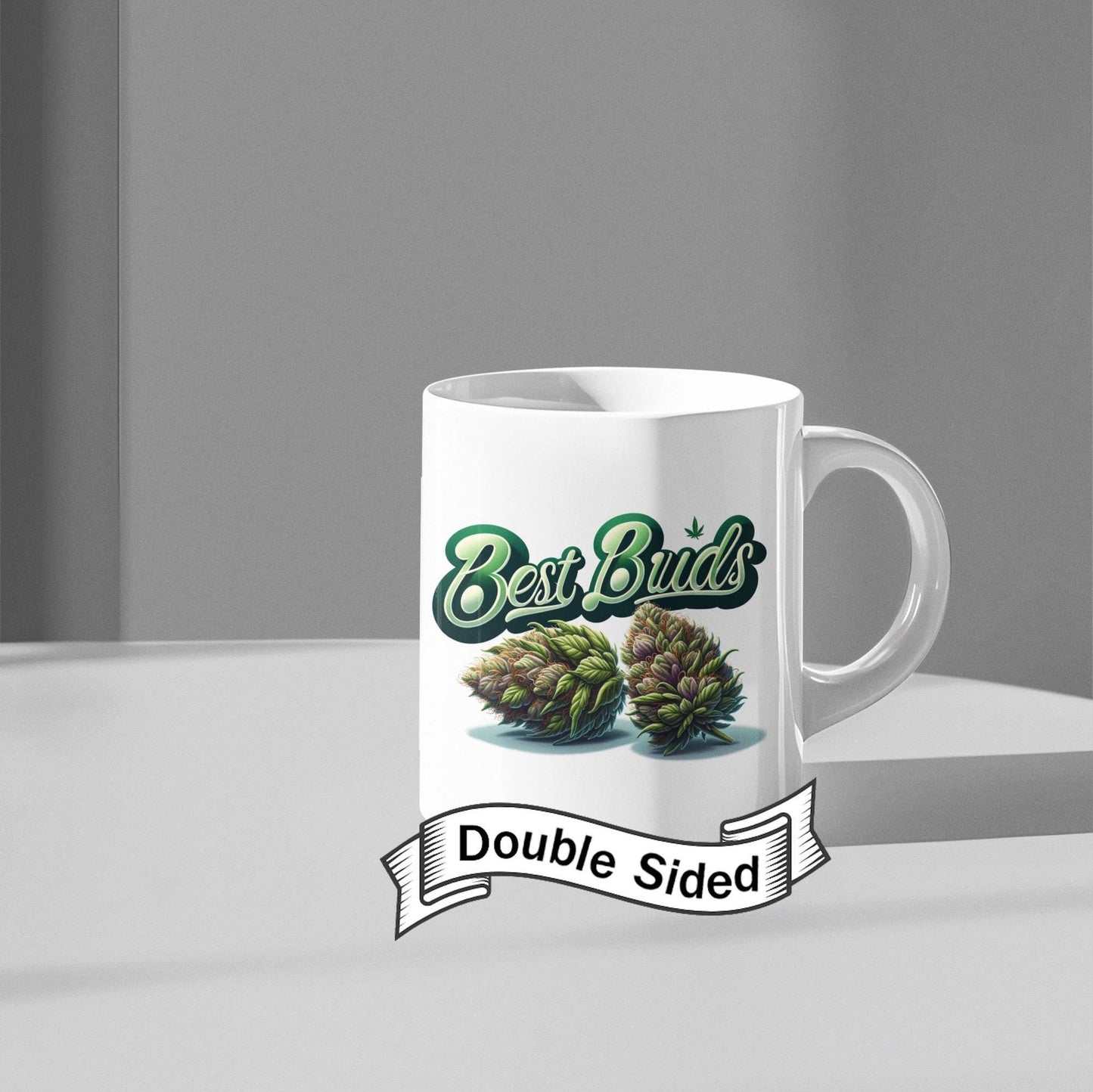 BEST BUDZ - Weed Themed Graphic Coffee Mugs, Stoner Mugs, Bestfriends