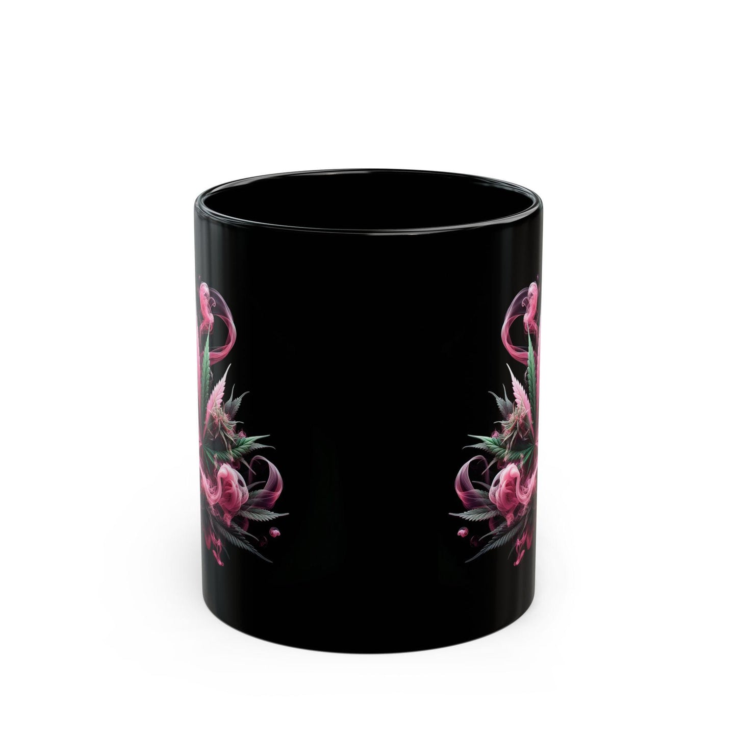 PINK SMOKE - BLACK Coffee Mugs Weed Themed, Marijuana Lovers, Perfect Gift for Smokers, Stoners, Growers.