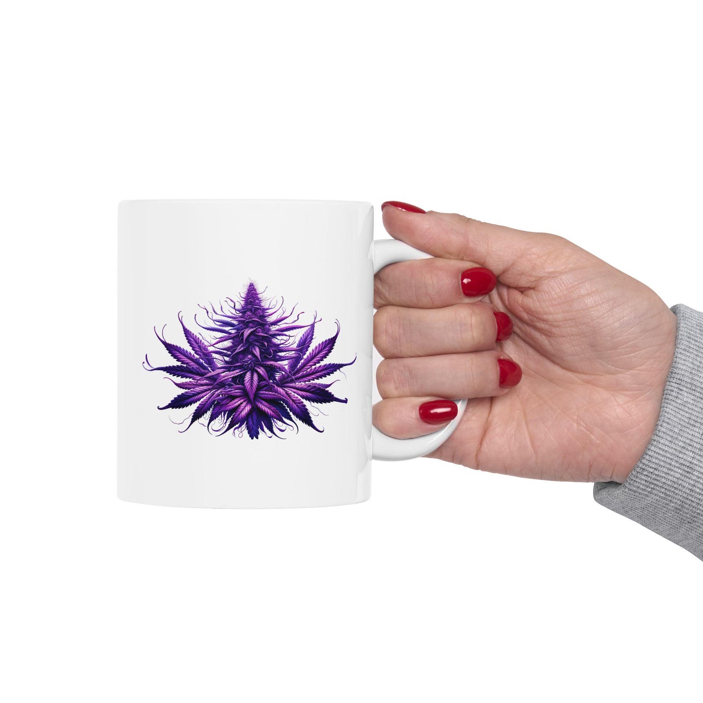Purple WEED Plant Mug - Wake and Bake Mug (11oz)