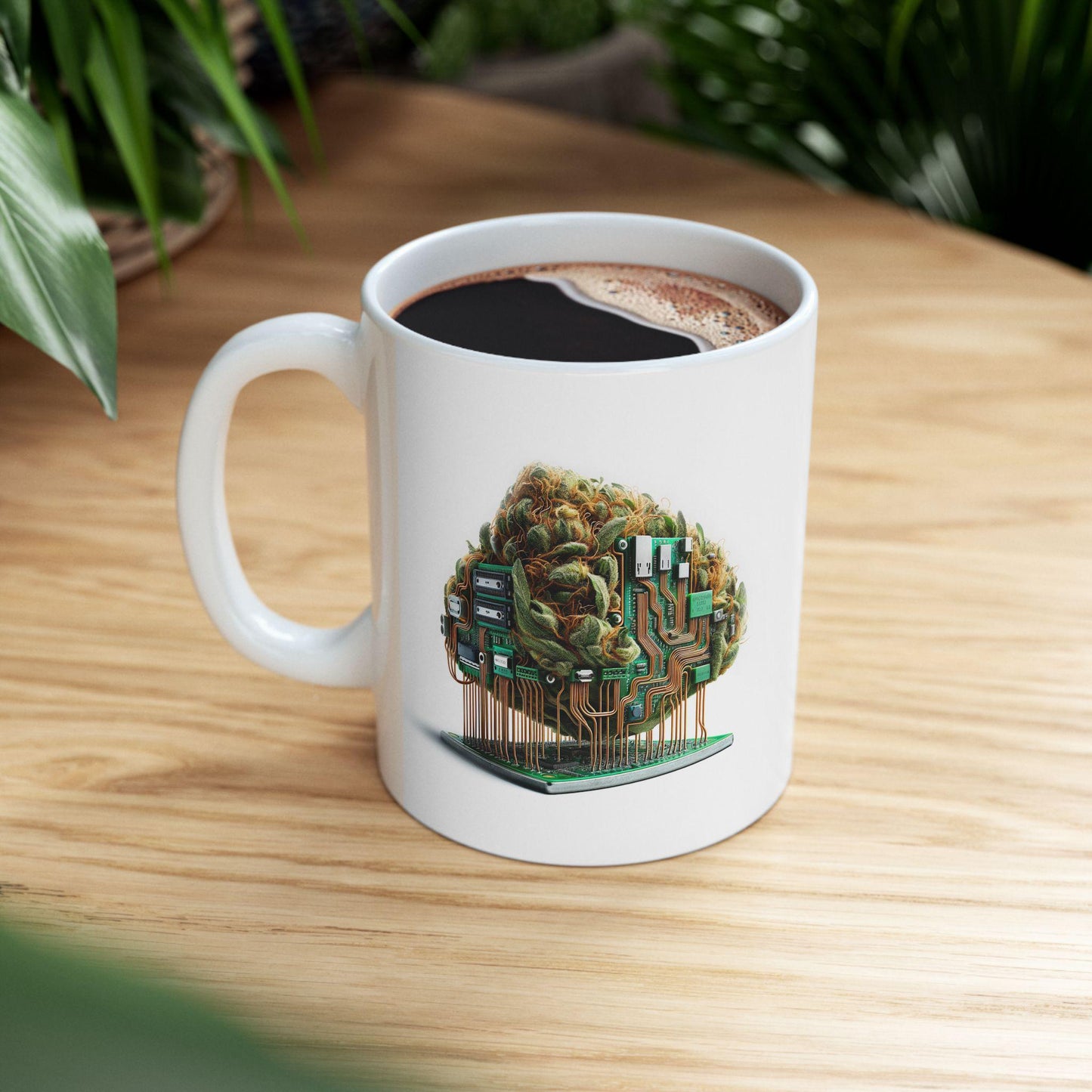 PCB Circuit Board - Weed Themed Coffee Mugs; Marijuana Mugs - Cannabis Decor - Gift for PROGRAMMERS, Smokers, Stoners; Wake and Bake